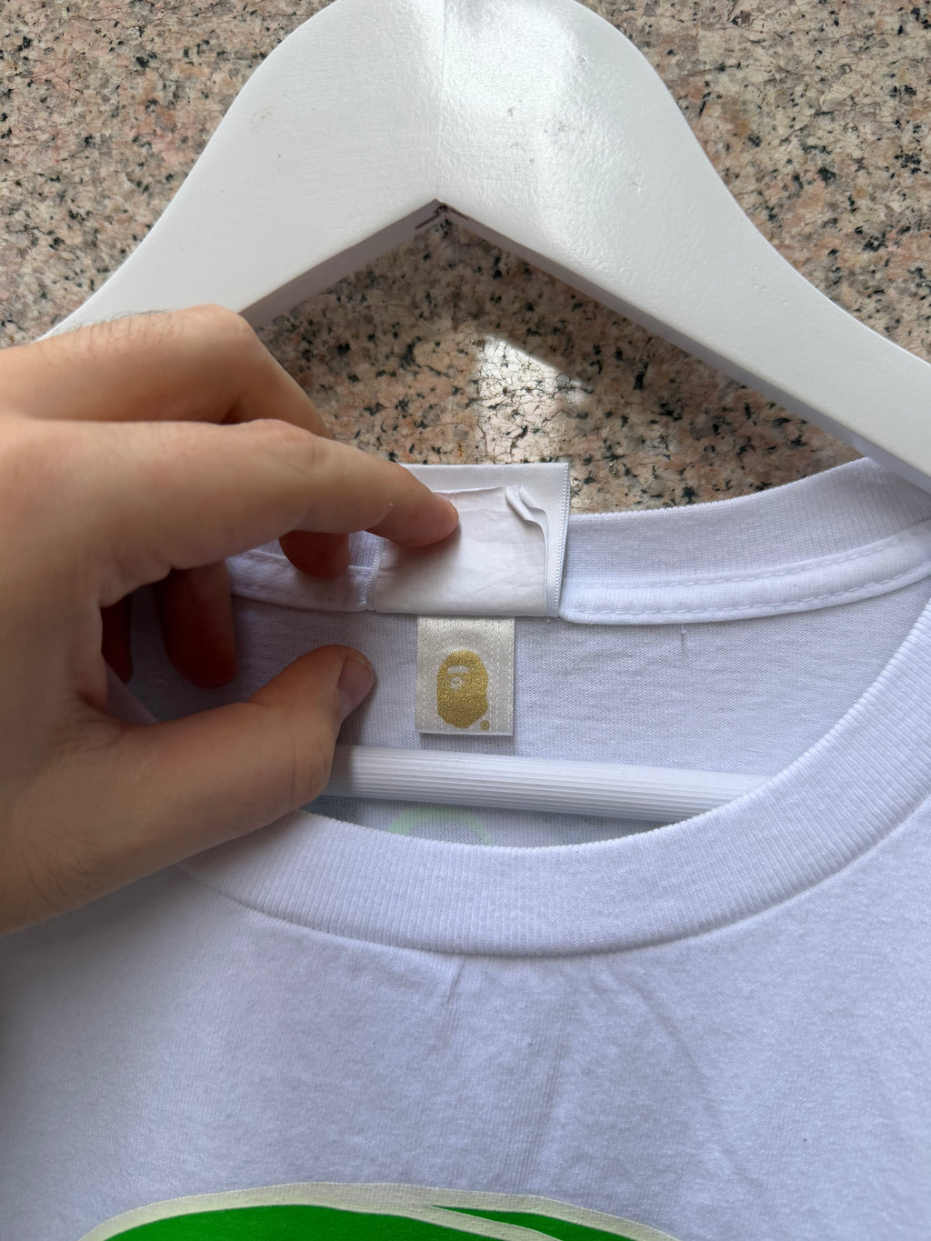 A Bathing Ape Bape Tee X Razer White Green - L (USED)