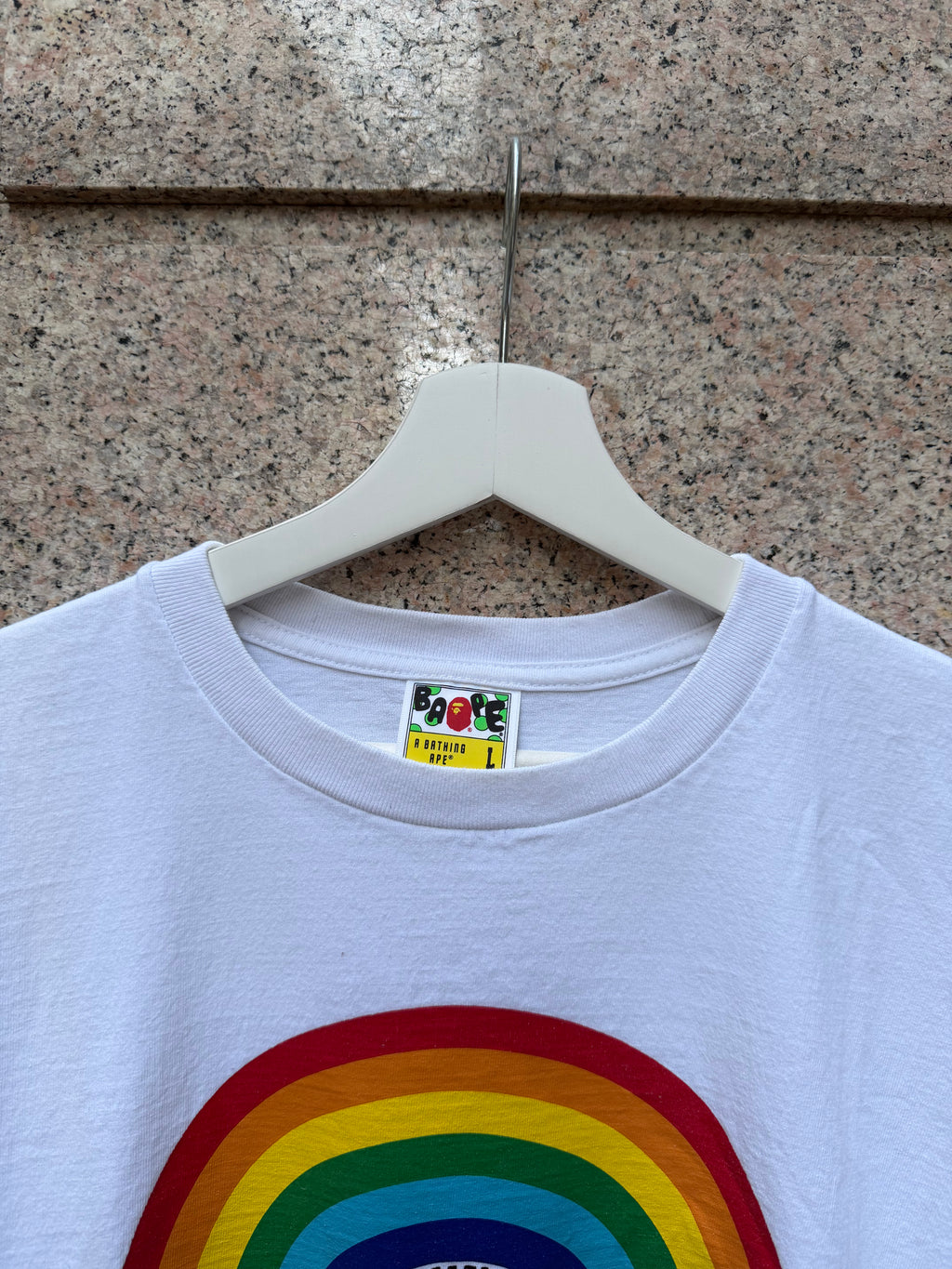 A Bathing Ape Bape Tee Multicolor White - L (USED)