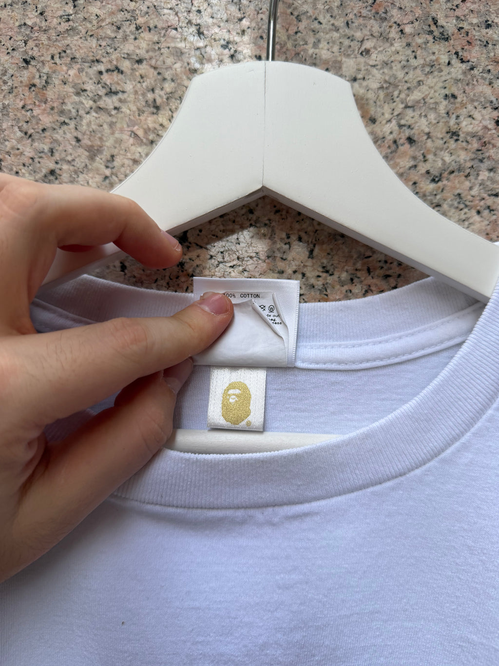 A Bathing Ape Bape Tee Multicolor White - L (USED)