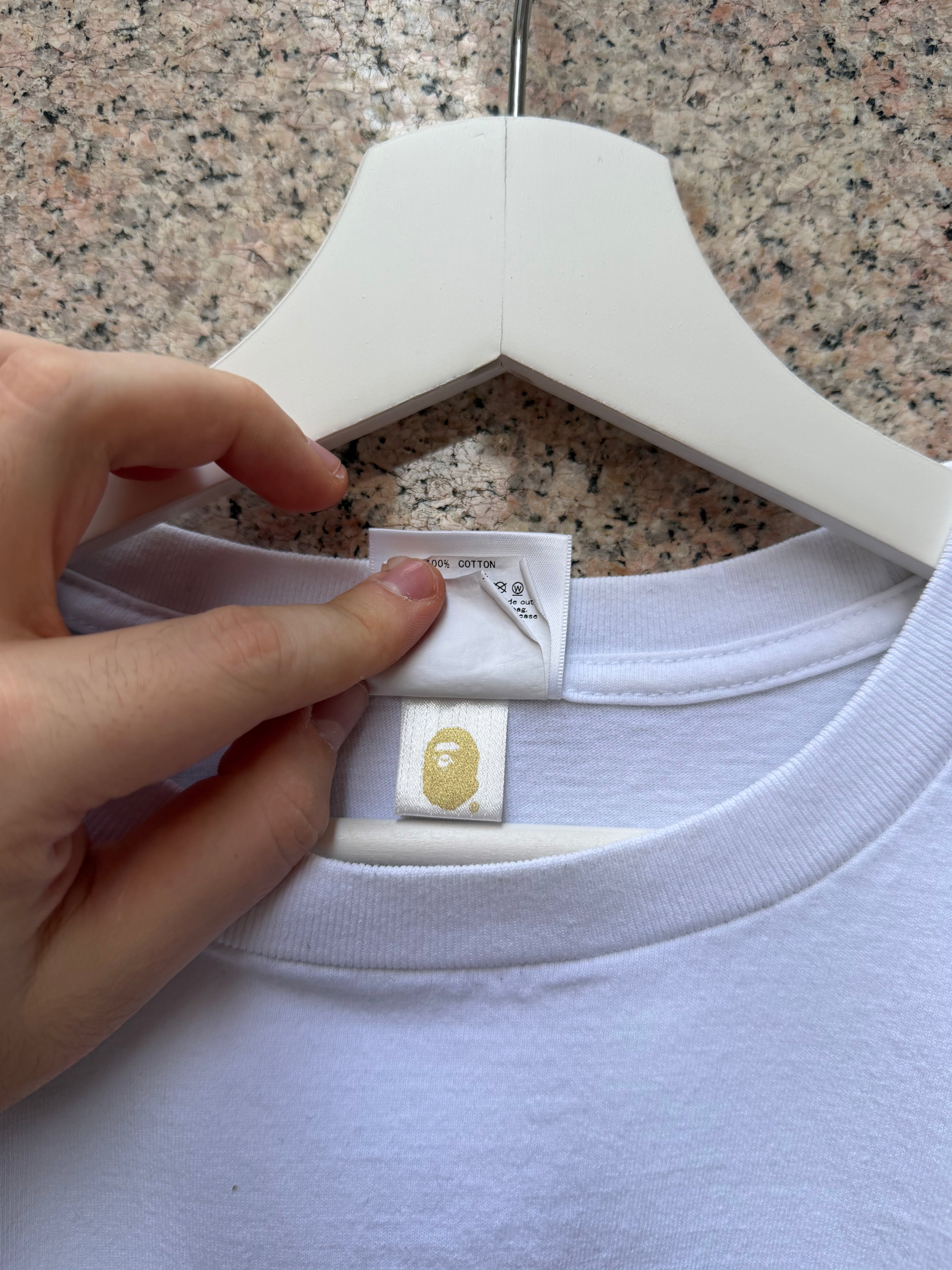 A Bathing Ape Bape Tee Multicolor White - L (USED)