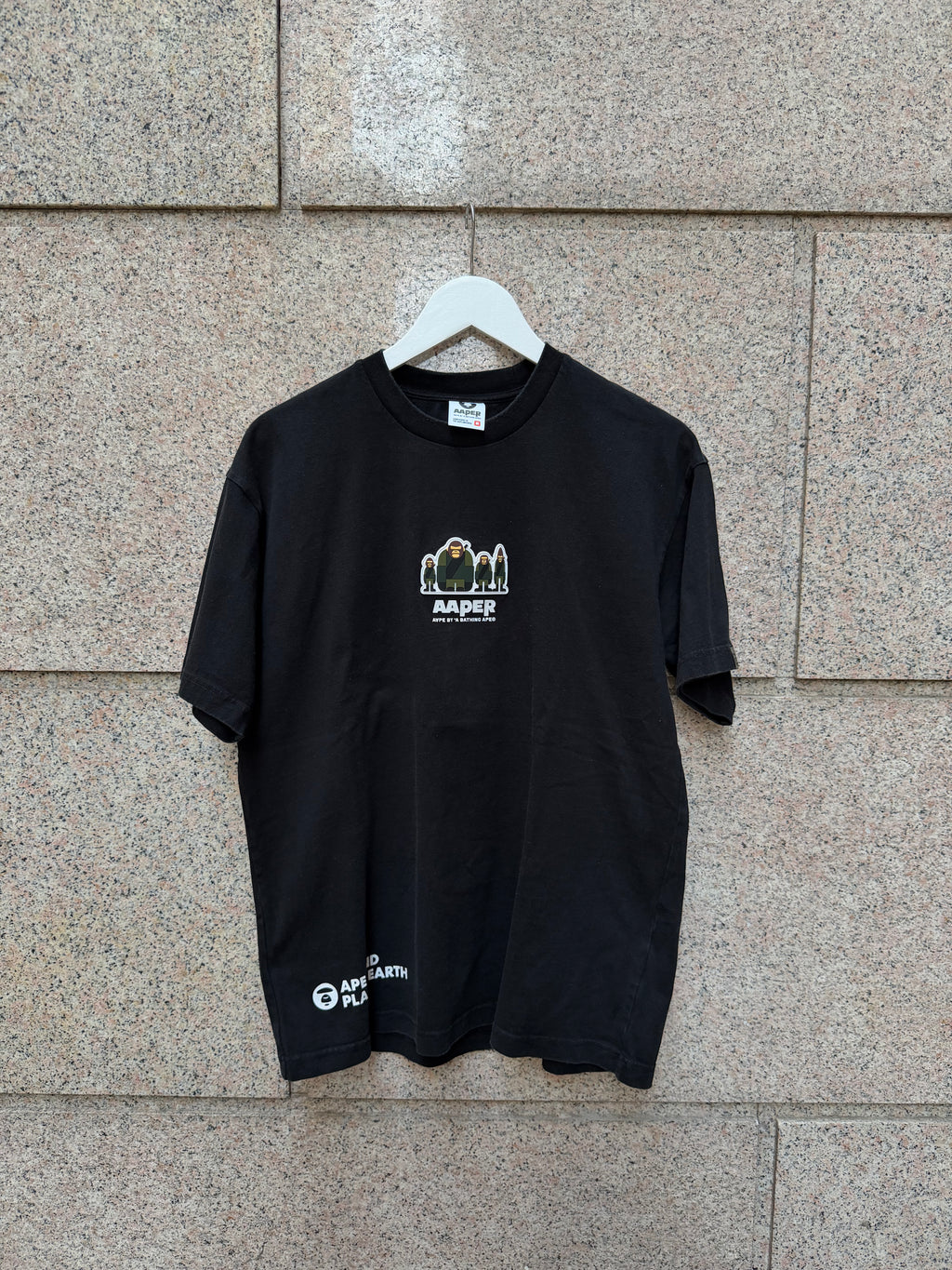 A Bathing Ape Bape Aaper Tee Black - M (USED)
