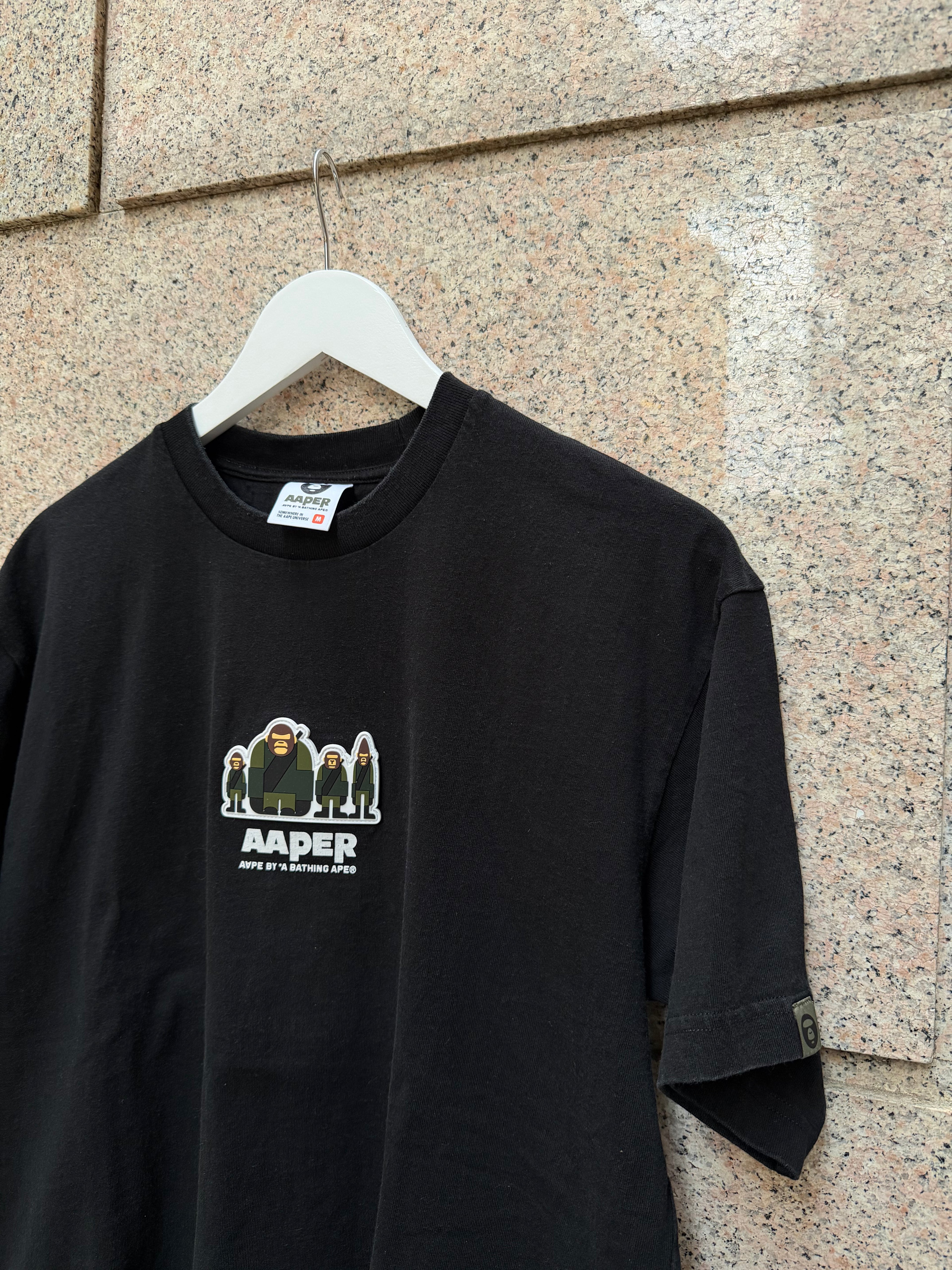 A Bathing Ape Bape Aaper Tee Black - M (USED)