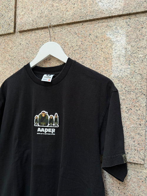 A Bathing Ape Bape Aaper Tee Black - M (USED)