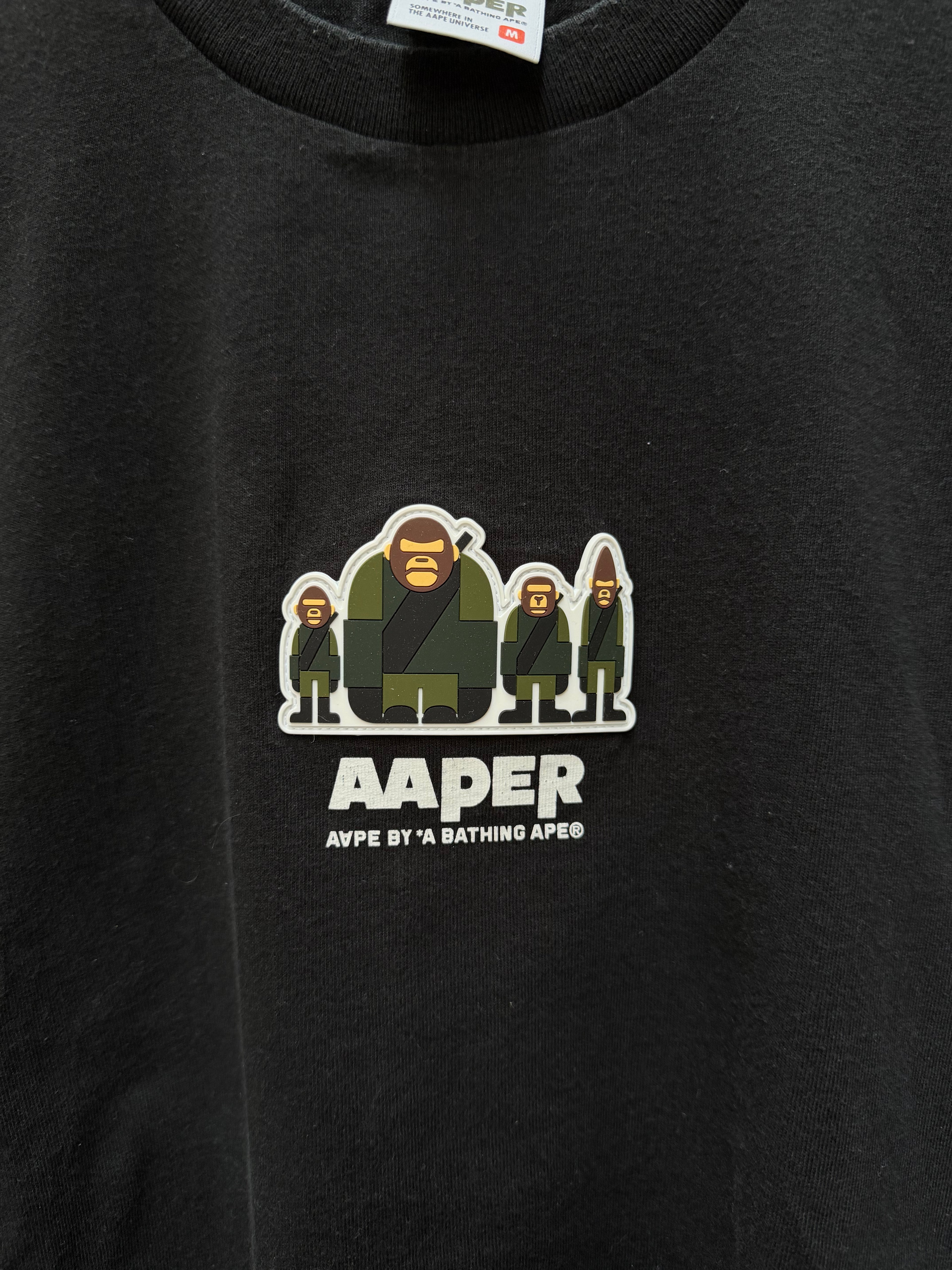 A Bathing Ape Bape Aaper Tee Black - M (USED)