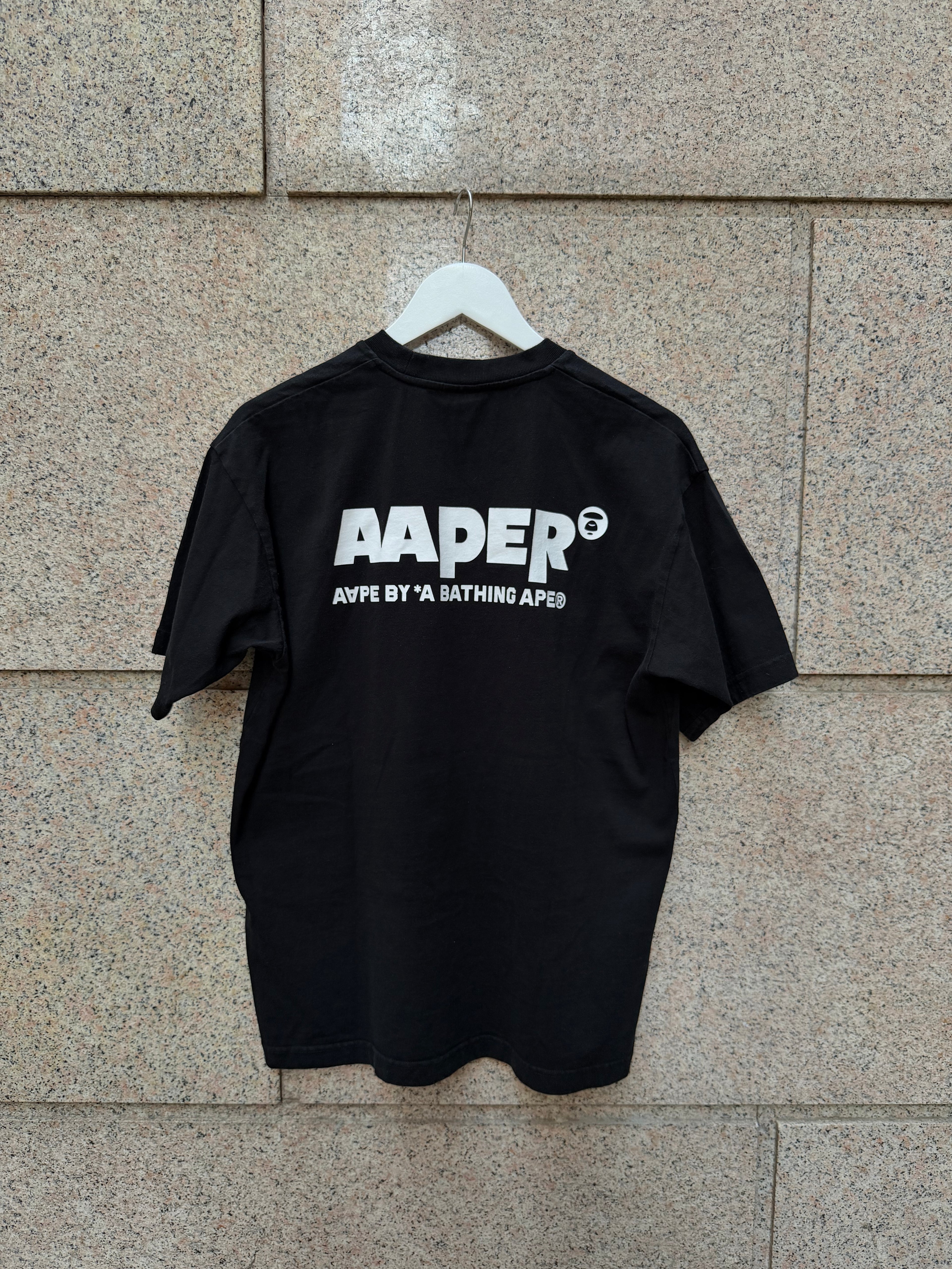 A Bathing Ape Bape Aaper Tee Black - M (USED)