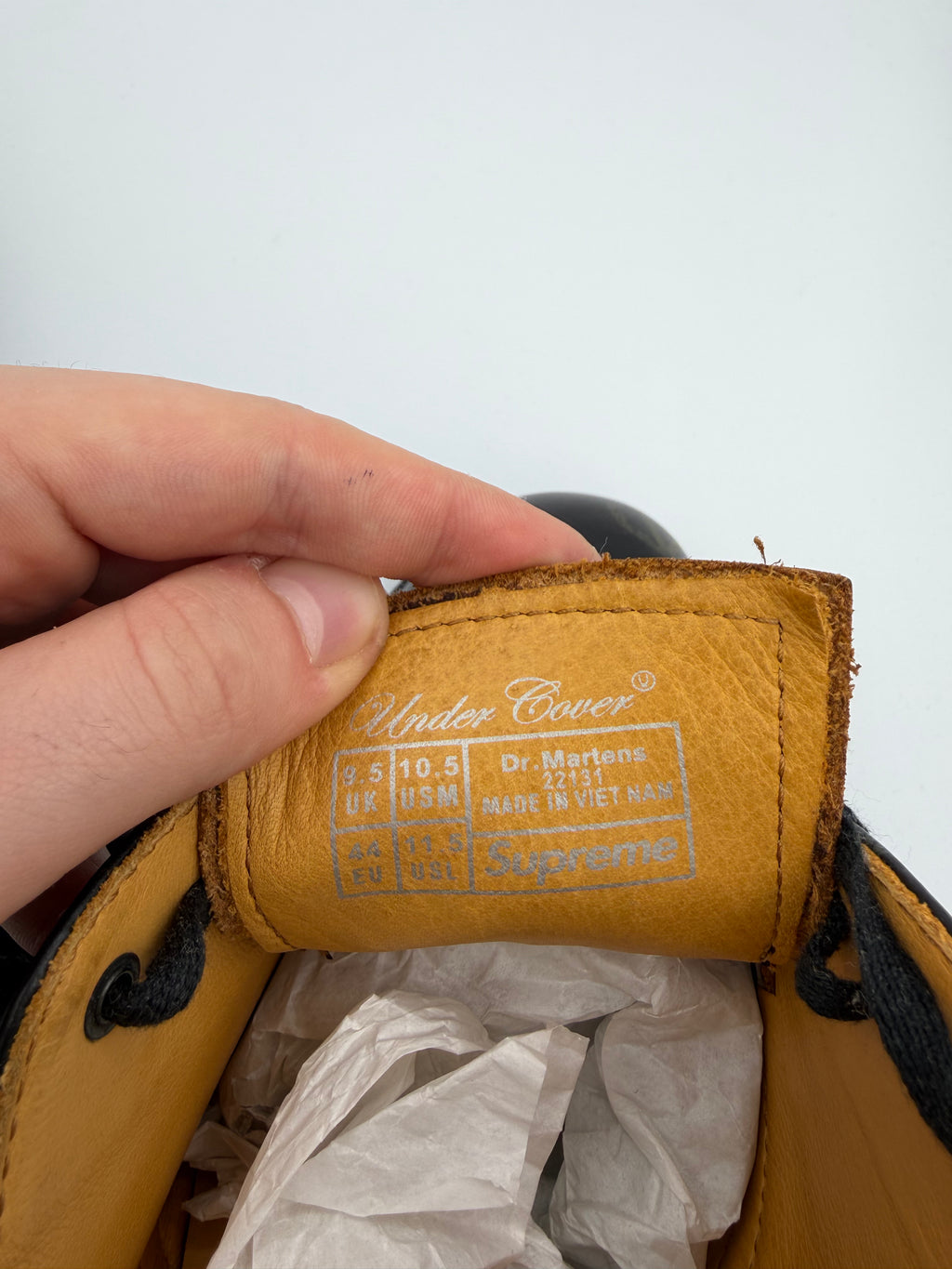 Dr. Martens 3-Eye Supreme x Undercover Anarchy Black - 44Eu
