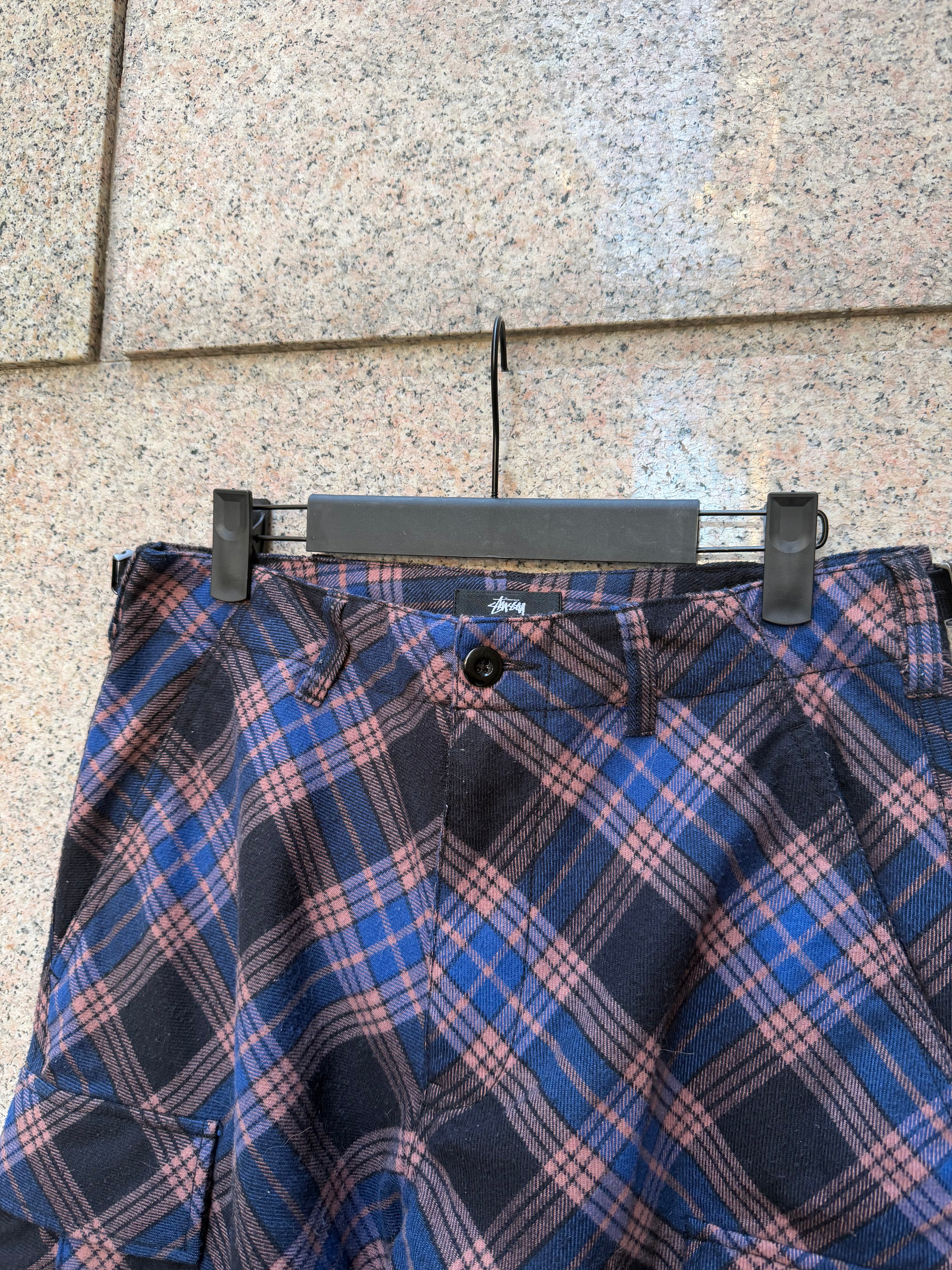 Stussy Pants Plaid Cargo - 28Us (USED)