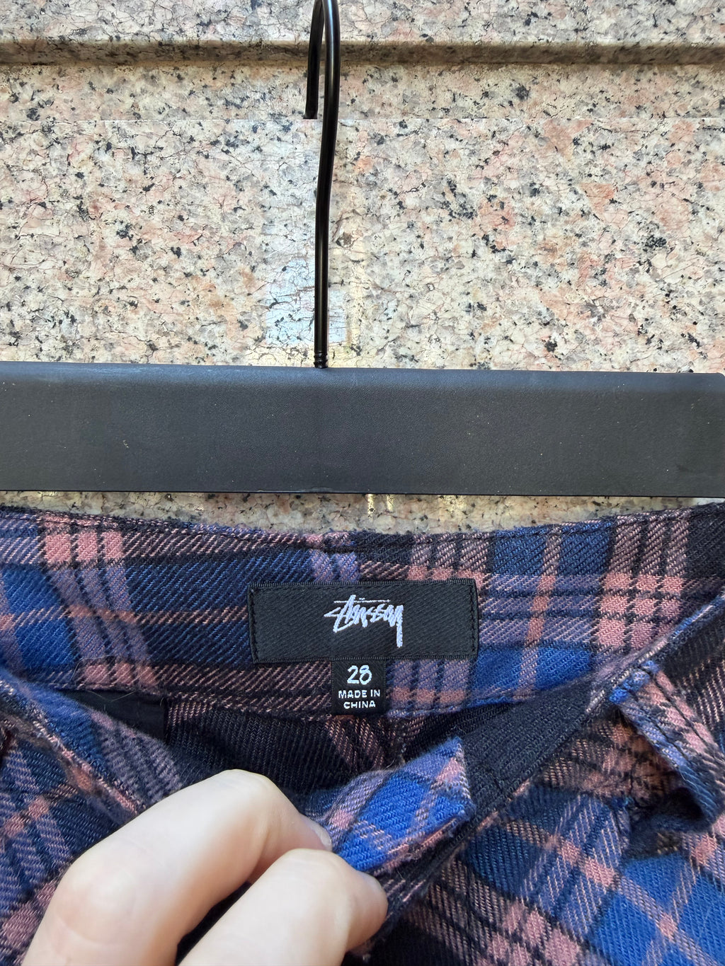 Stussy Pants Plaid Cargo - 28Us (USED)
