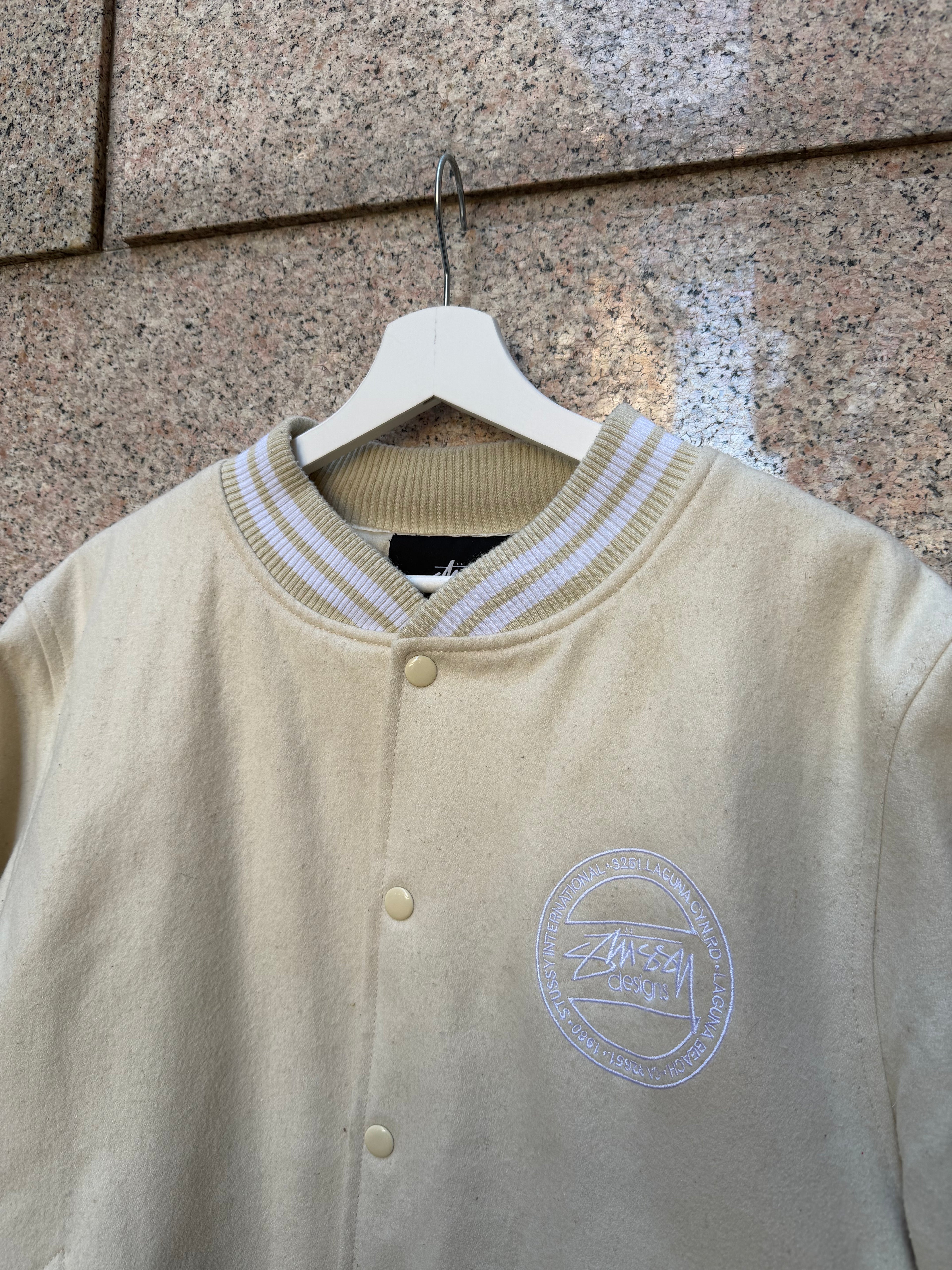 Stussy Varsity jacket Cream - L (USED)