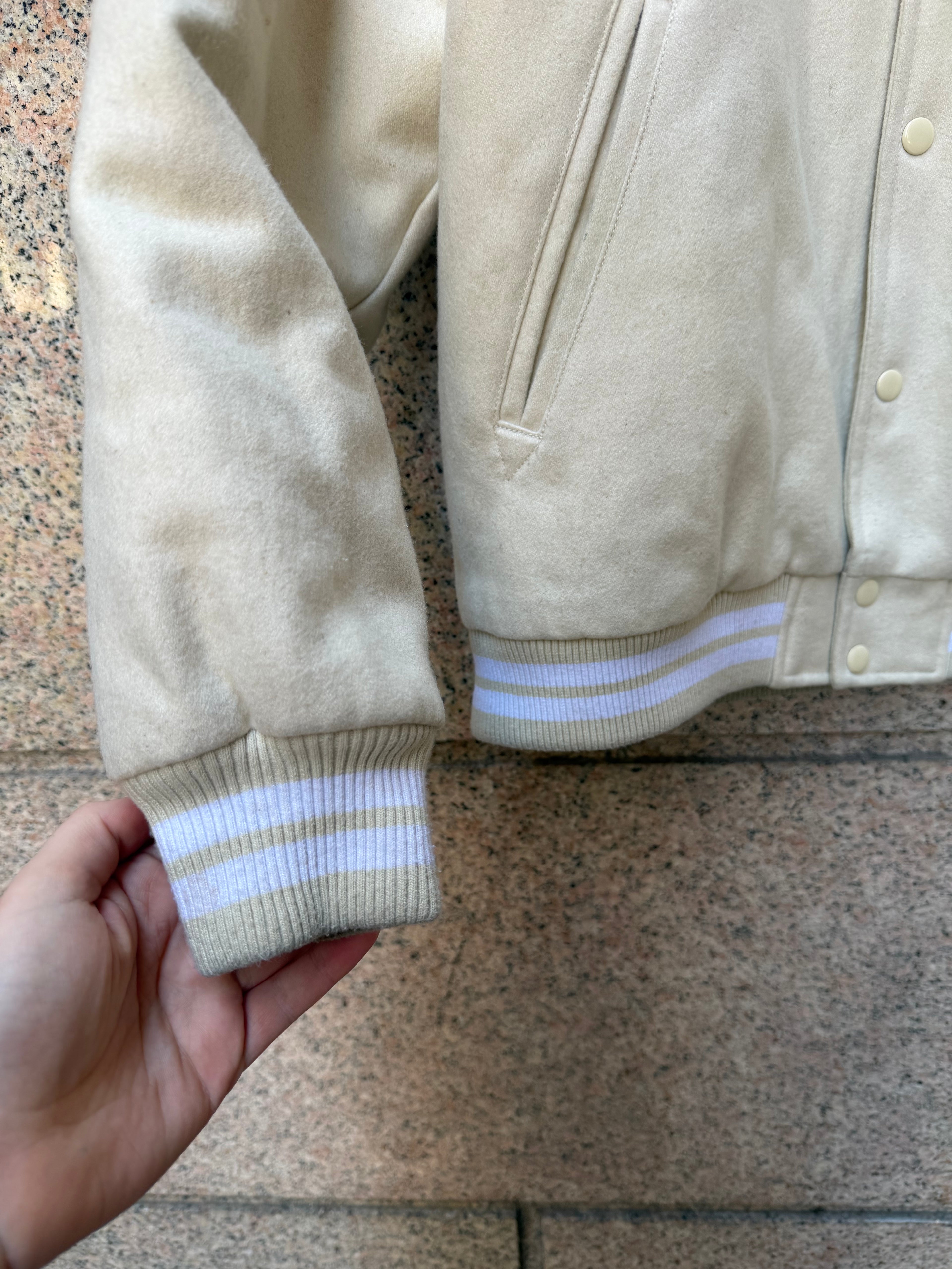 Stussy Varsity jacket Cream - L (USED)