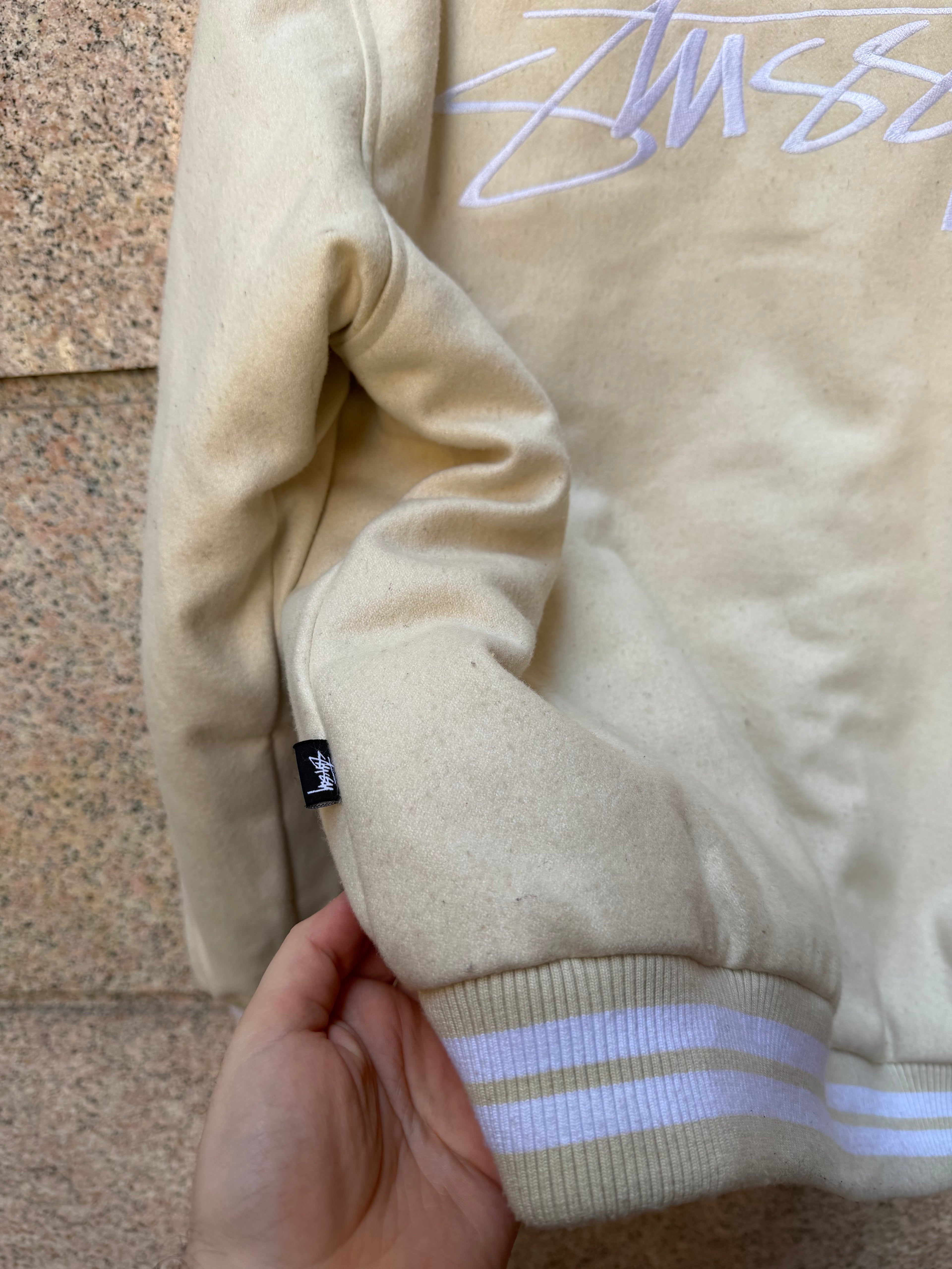Stussy Varsity jacket Cream - L (USED)