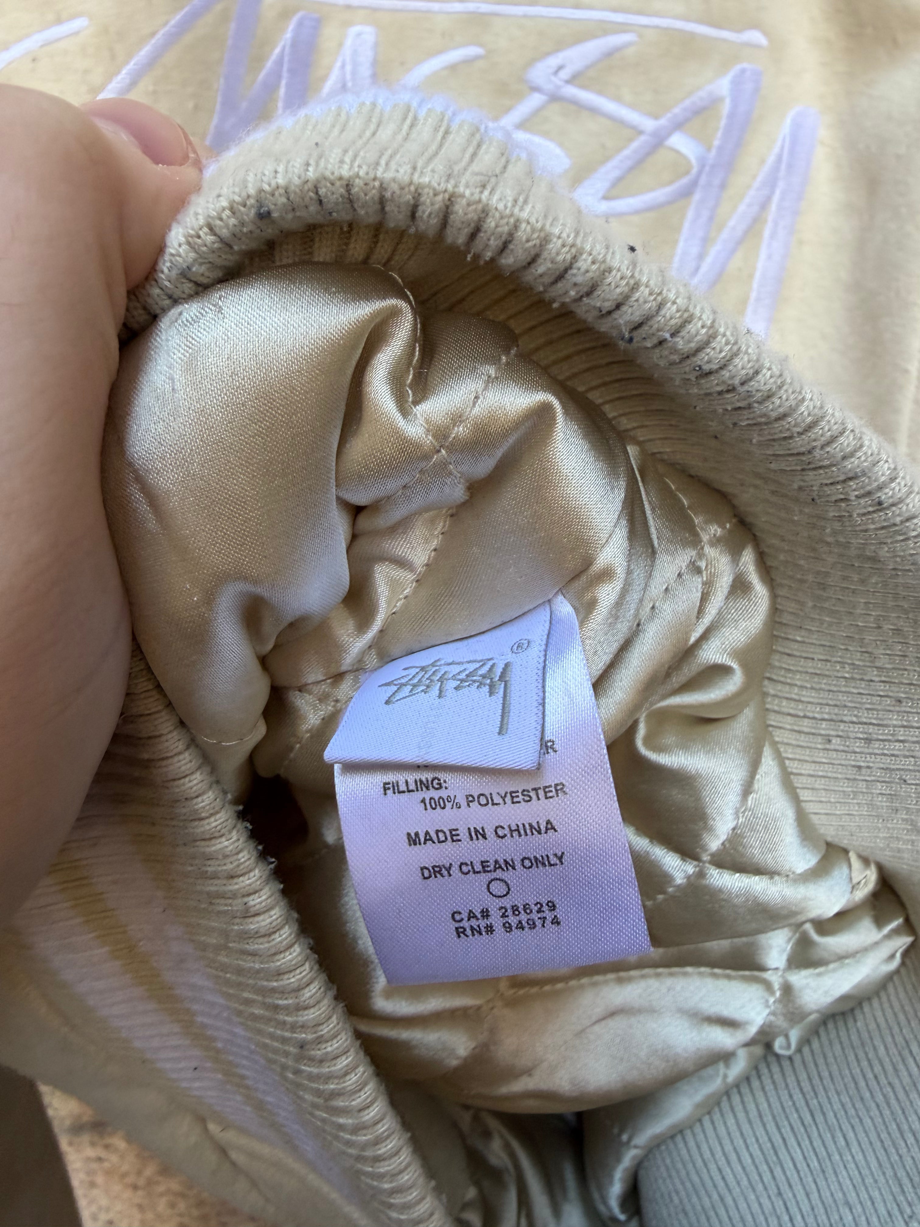Stussy Varsity jacket Cream - L (USED)