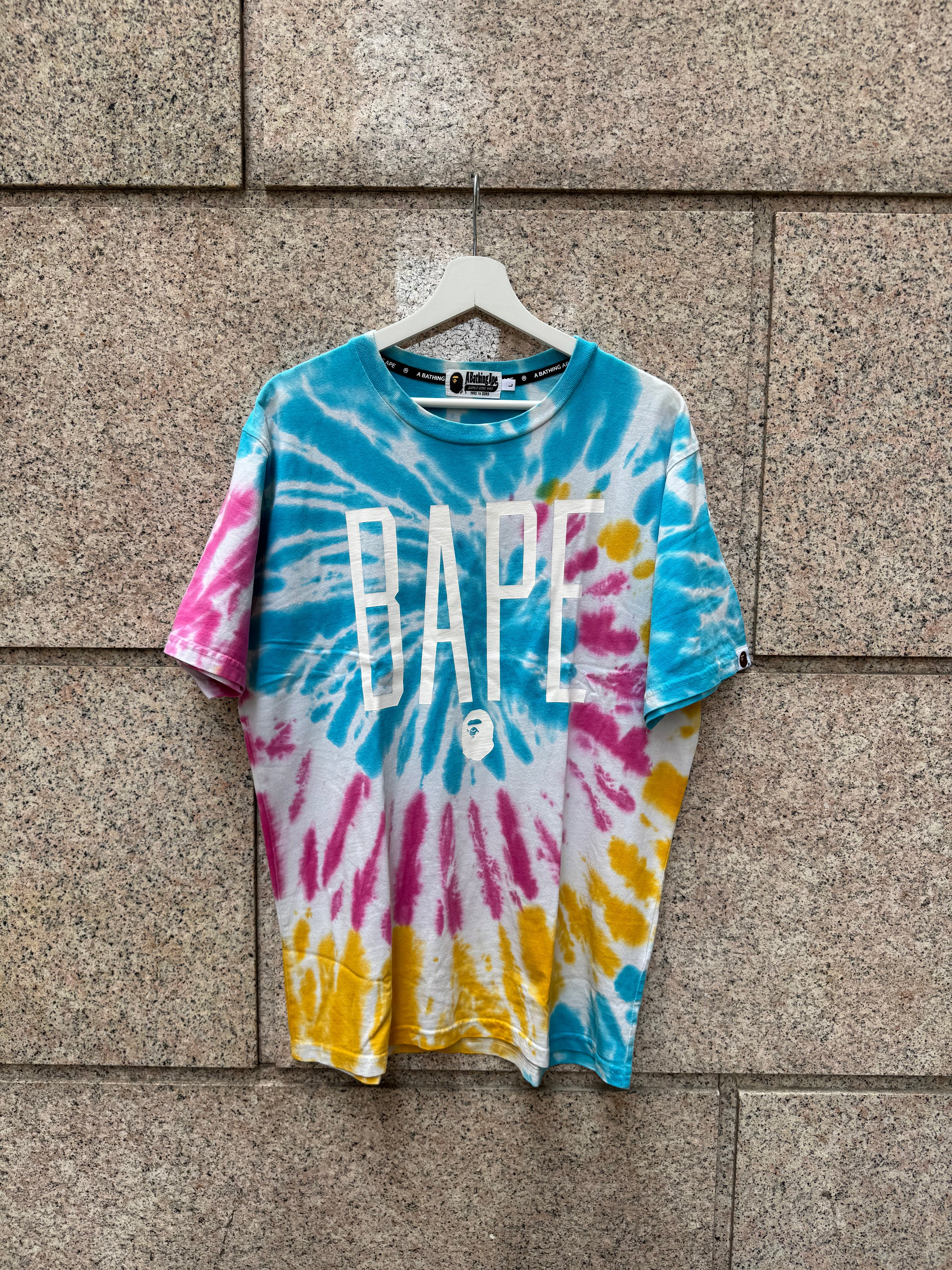 A Bathing Ape Bape Tee Tie Dye - L (USED)