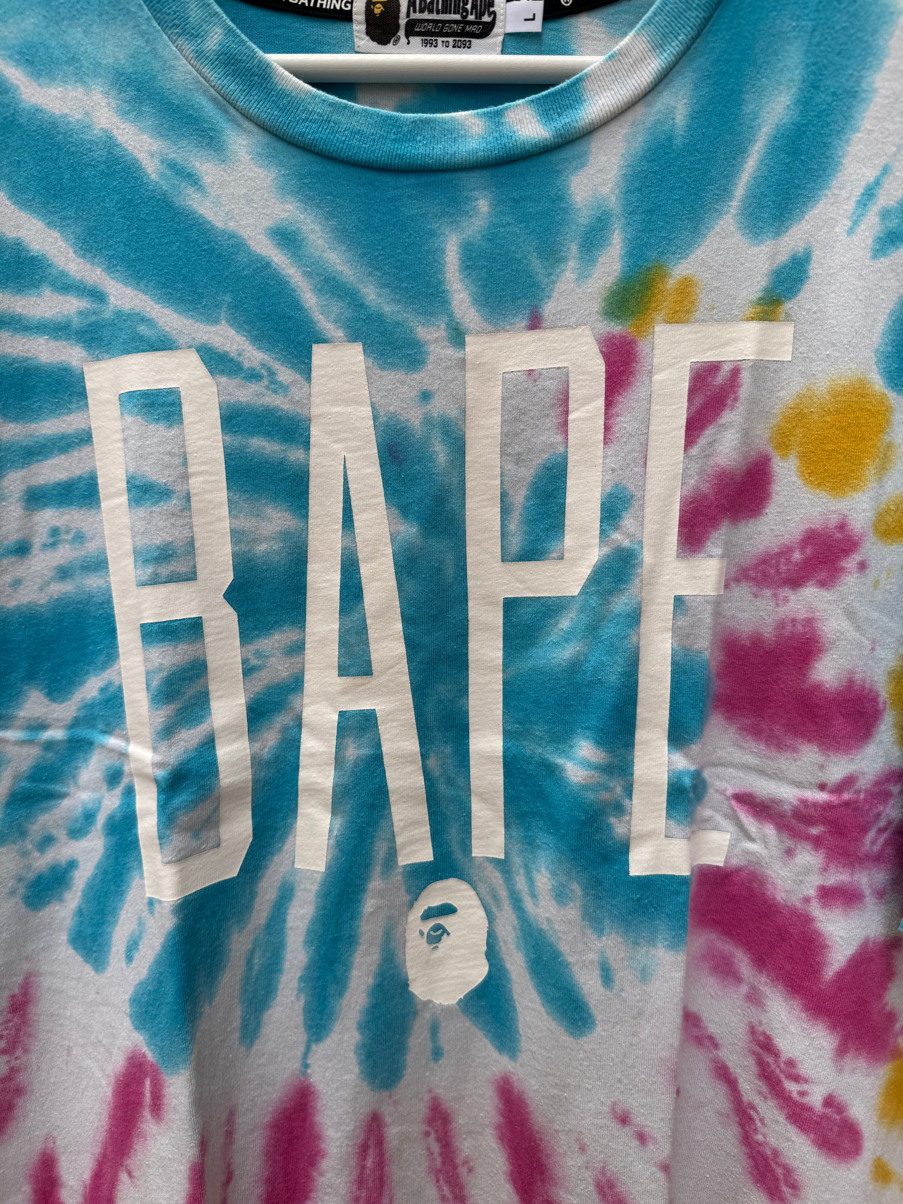 A Bathing Ape Bape Tee Tie Dye - L (USED)