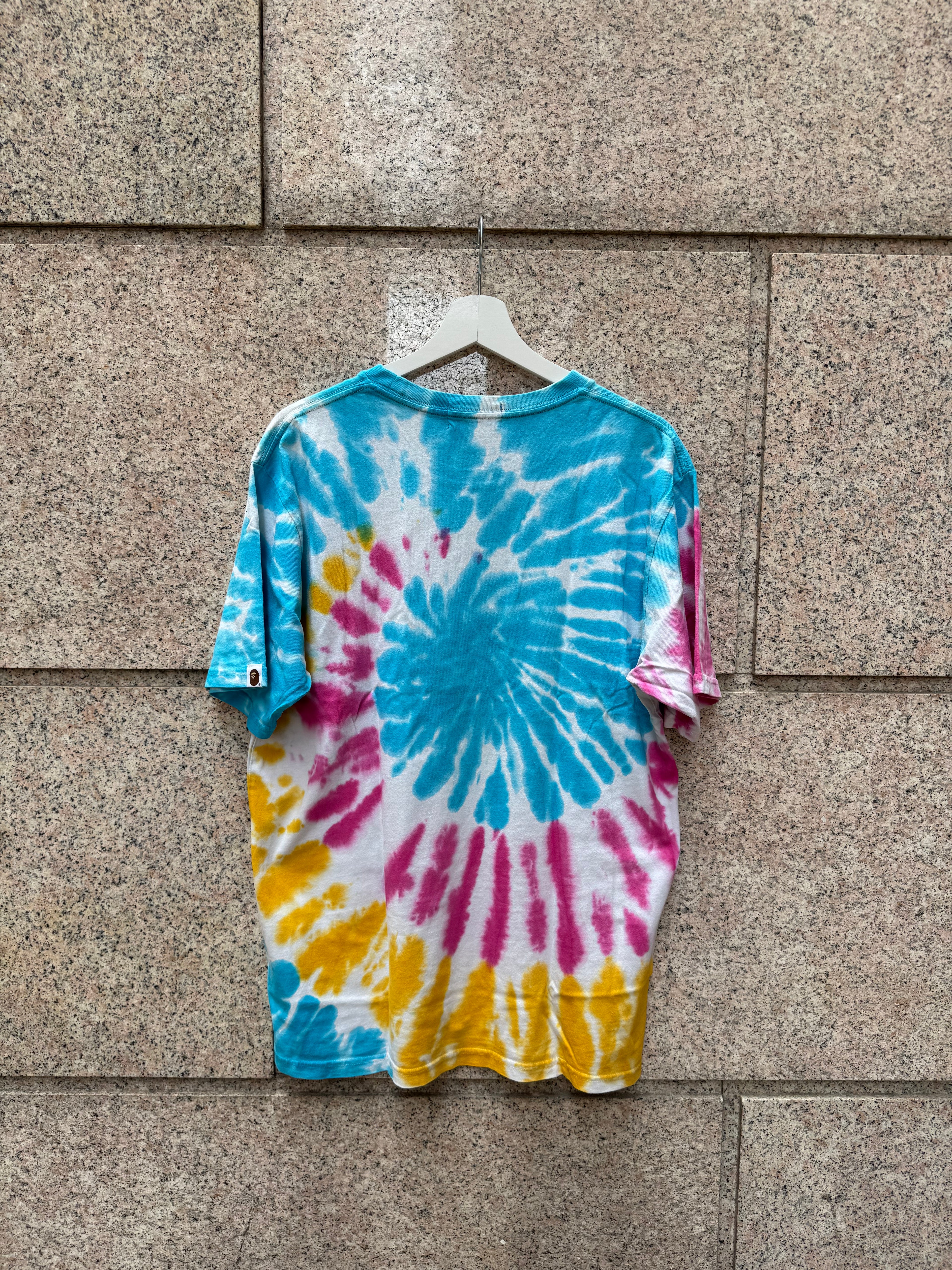 A Bathing Ape Bape Tee Tie Dye - L (USED)