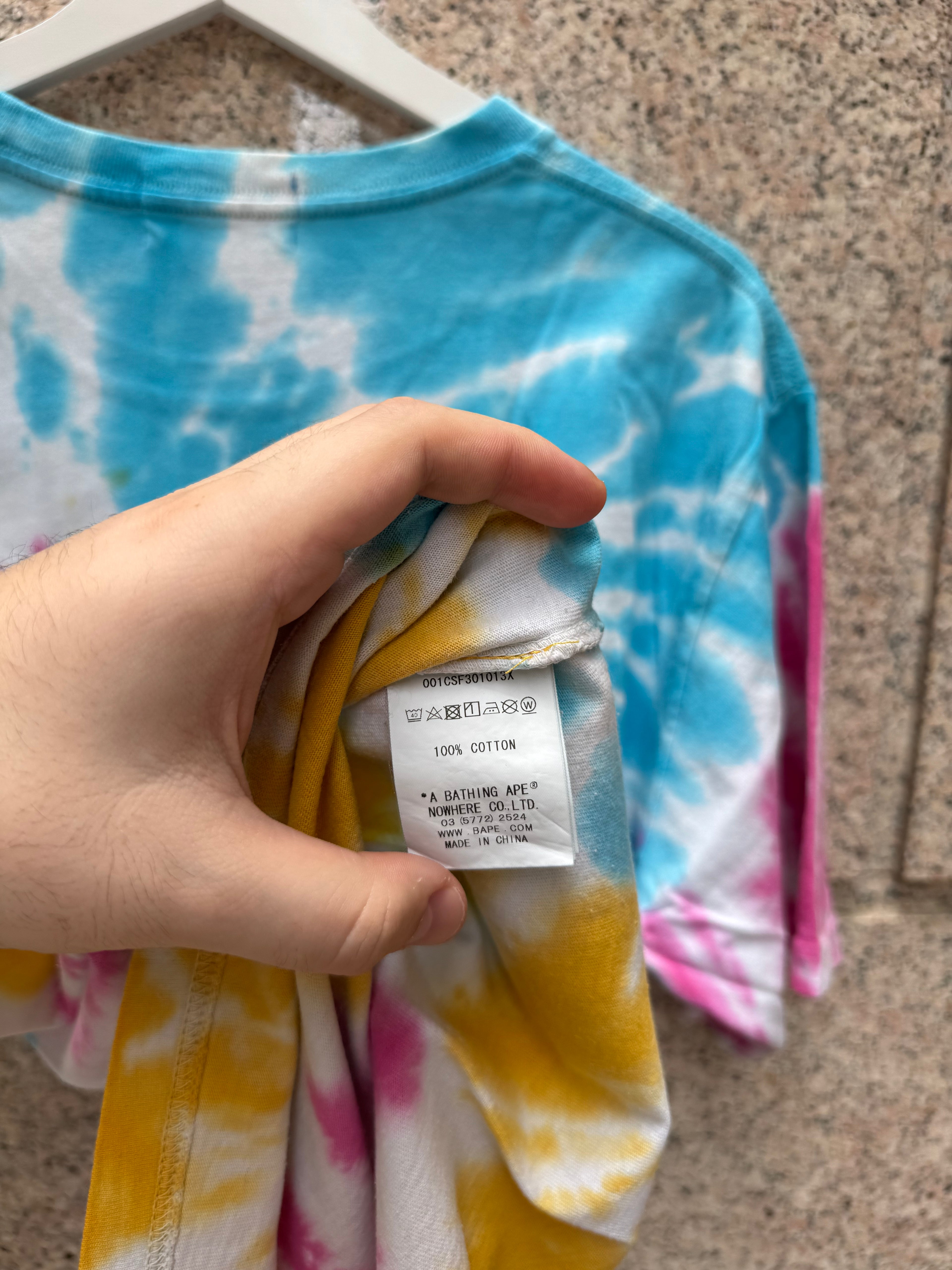A Bathing Ape Bape Tee Tie Dye - L (USED)