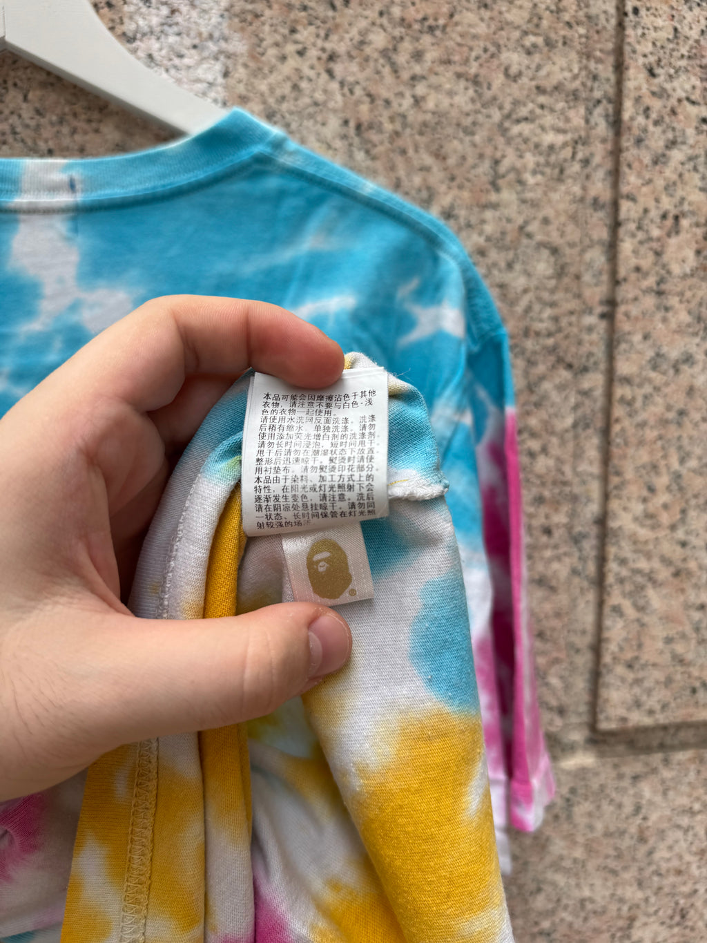 A Bathing Ape Bape Tee Tie Dye - L (USED)