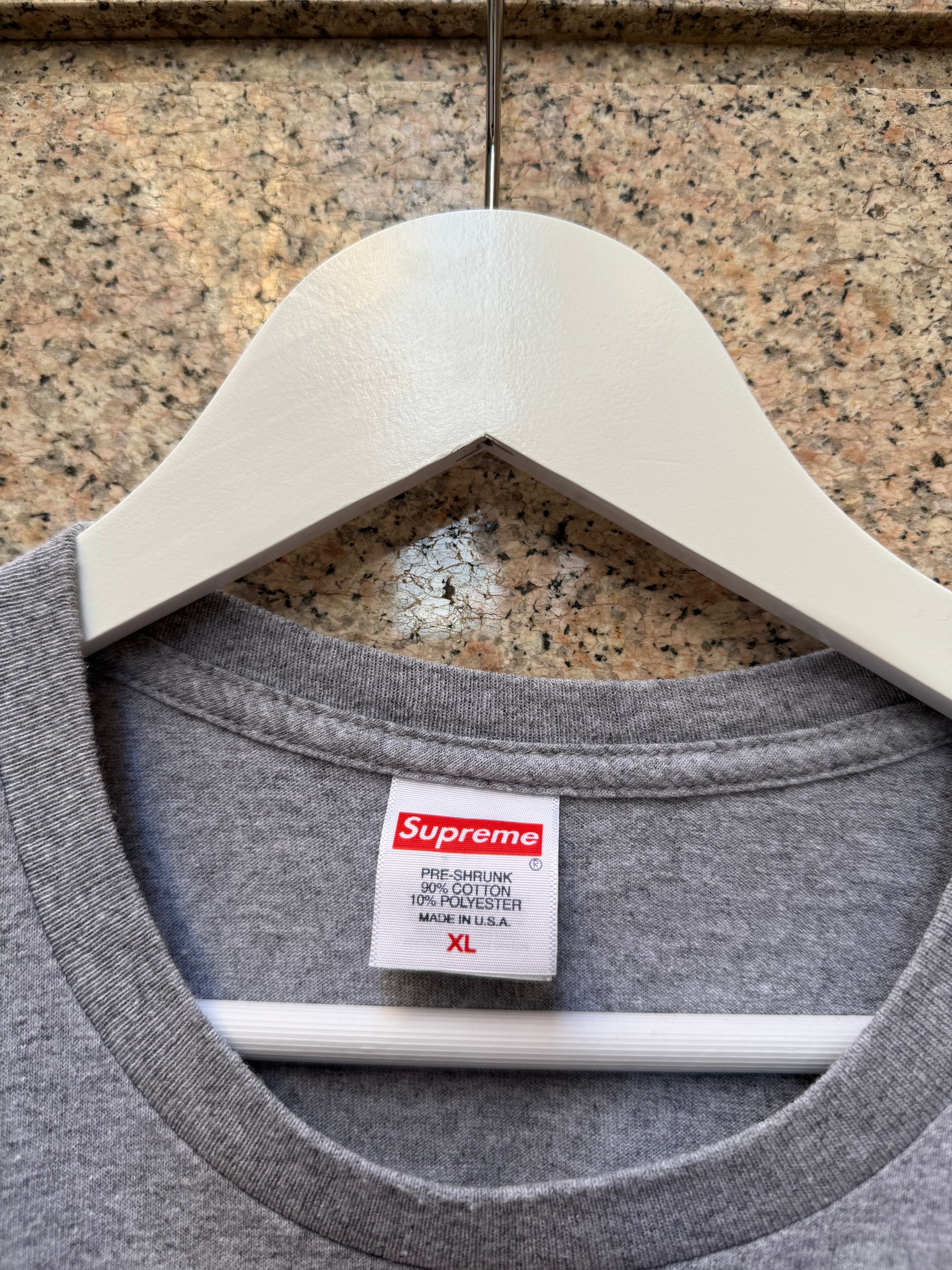 Supreme Backwards Tee Grey - XL (USED)
