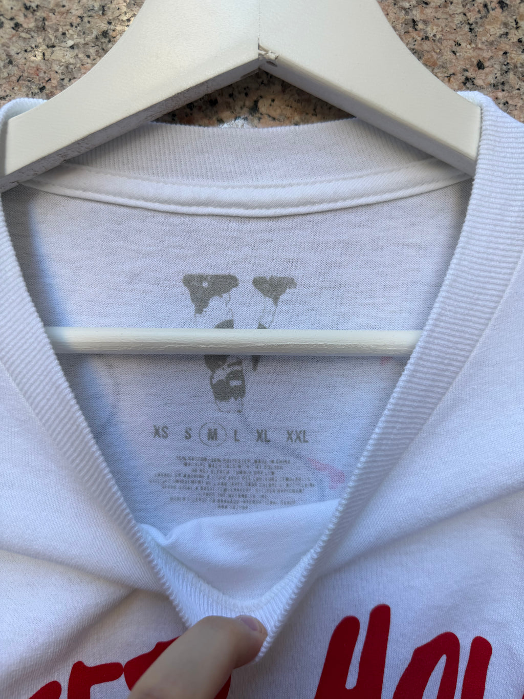 Vlone After Hours White Tee  - M (USED)