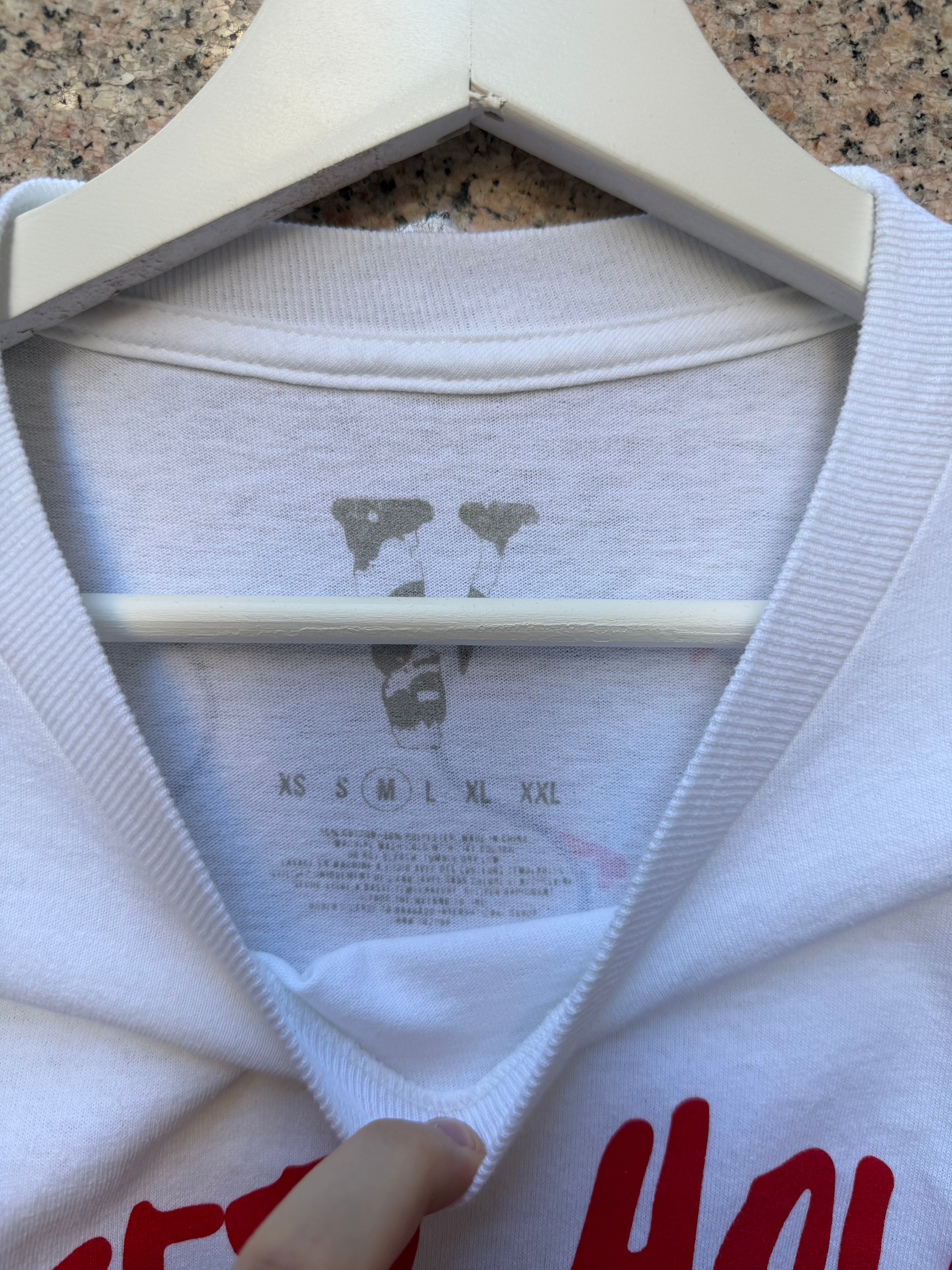 Vlone After Hours White Tee  - M (USED)