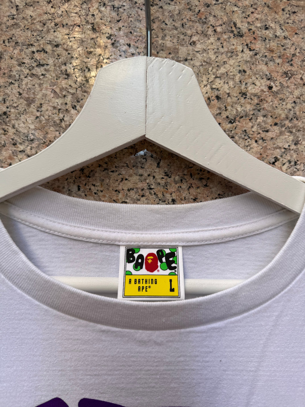 A Bathing Ape Bape Graffiti WHite Tee - L (USED)
