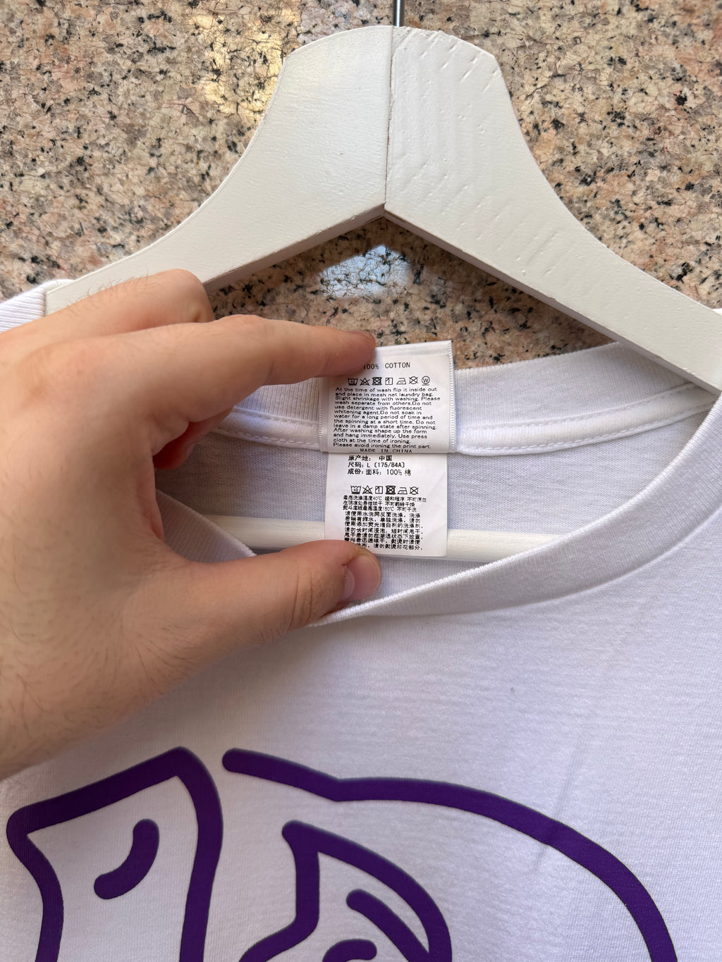 A Bathing Ape Bape Graffiti WHite Tee - L (USED)