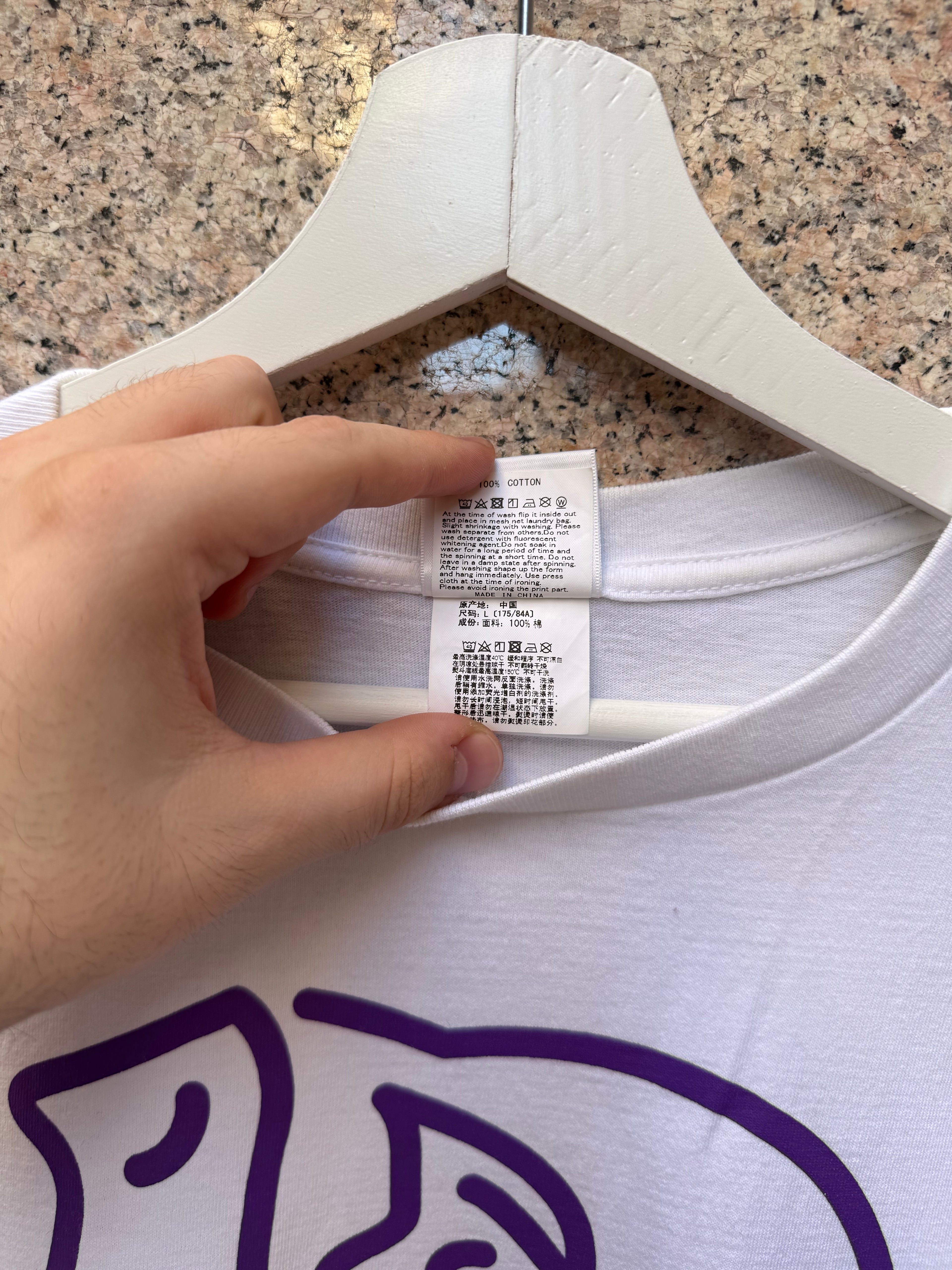 A Bathing Ape Bape Graffiti WHite Tee - L (USED)