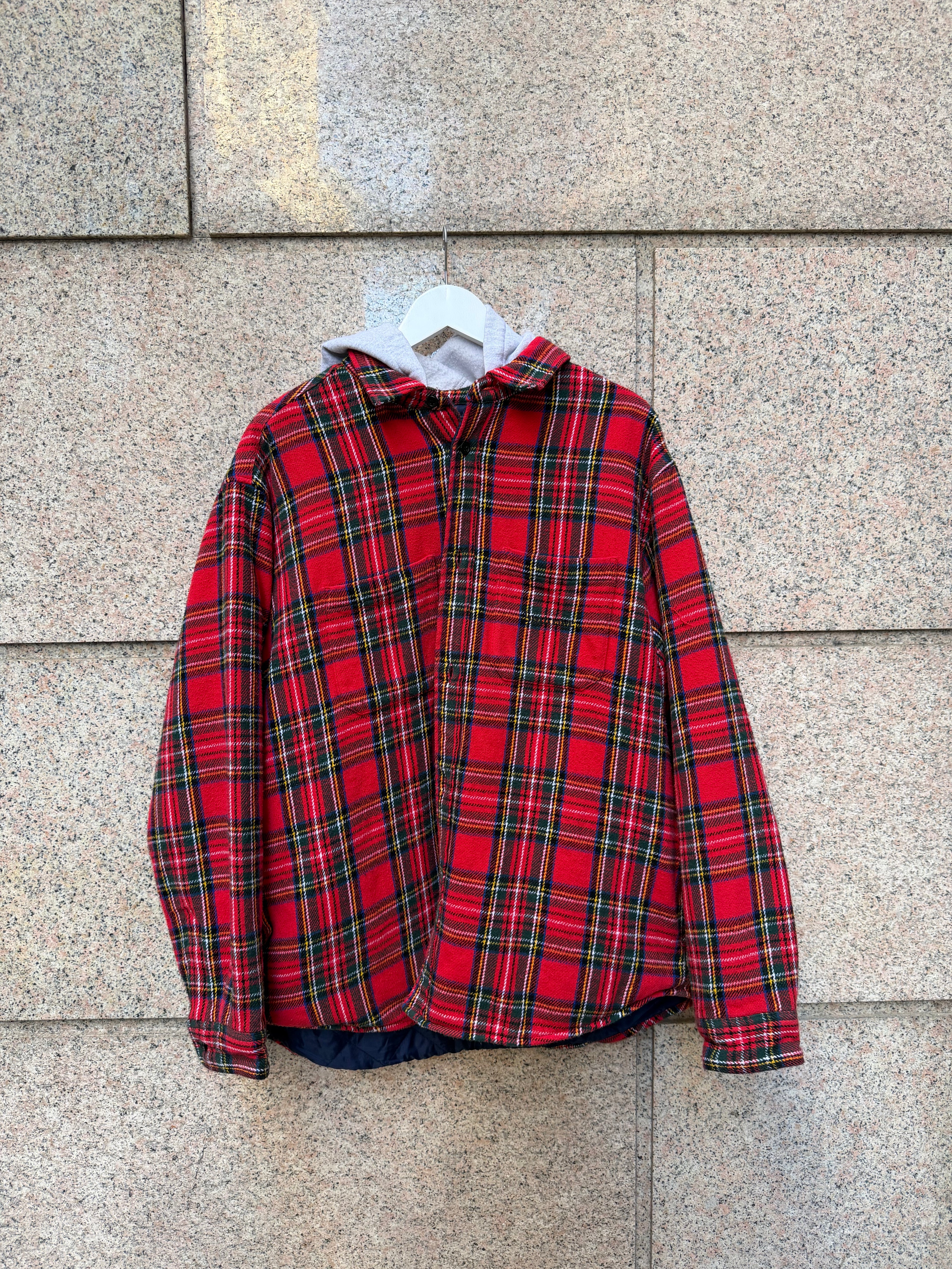 Supreme Flannell Shirt Tartan Quilted - L (USED)