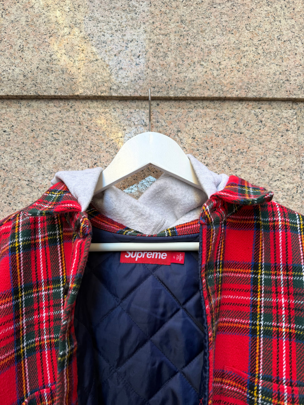 Supreme Flannell Shirt Tartan Quilted - L (USED)