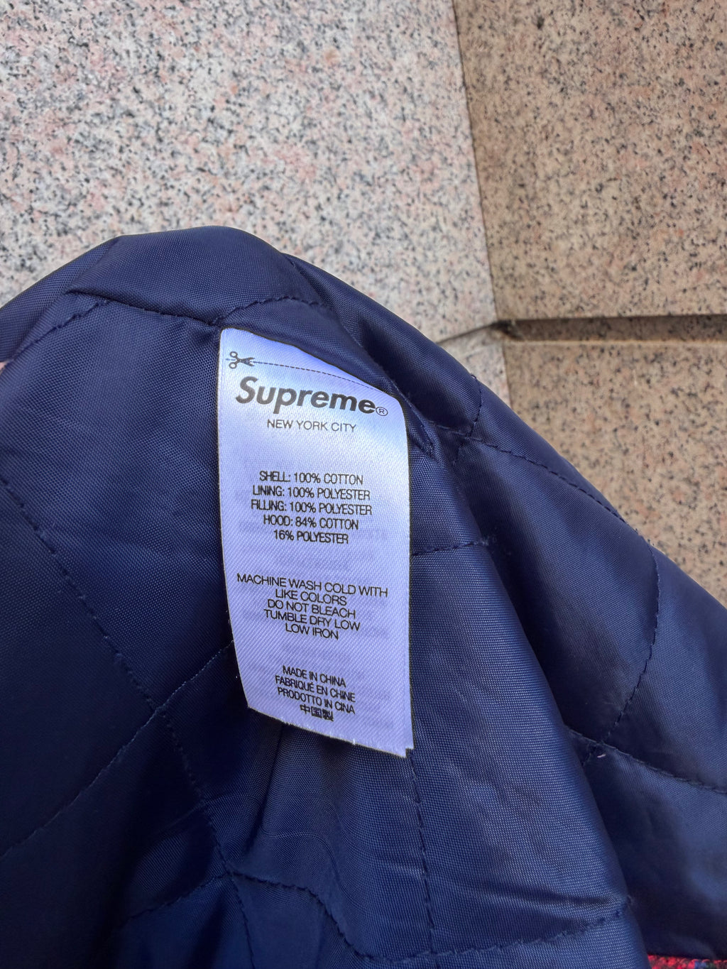 Supreme Flannell Shirt Tartan Quilted - L (USED)