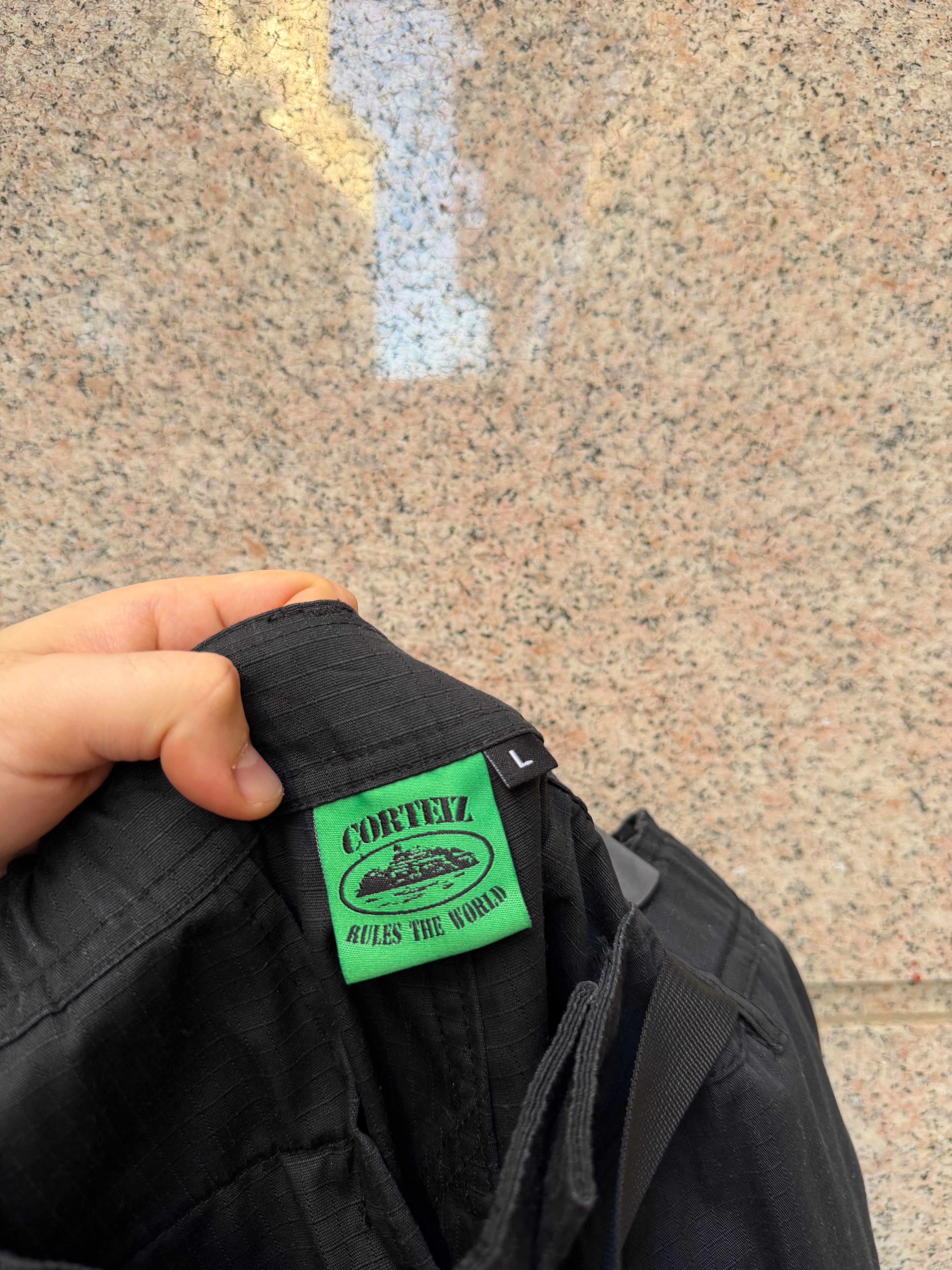 Corteiz Alcatraz Cargo Black/Green  - L (USED)