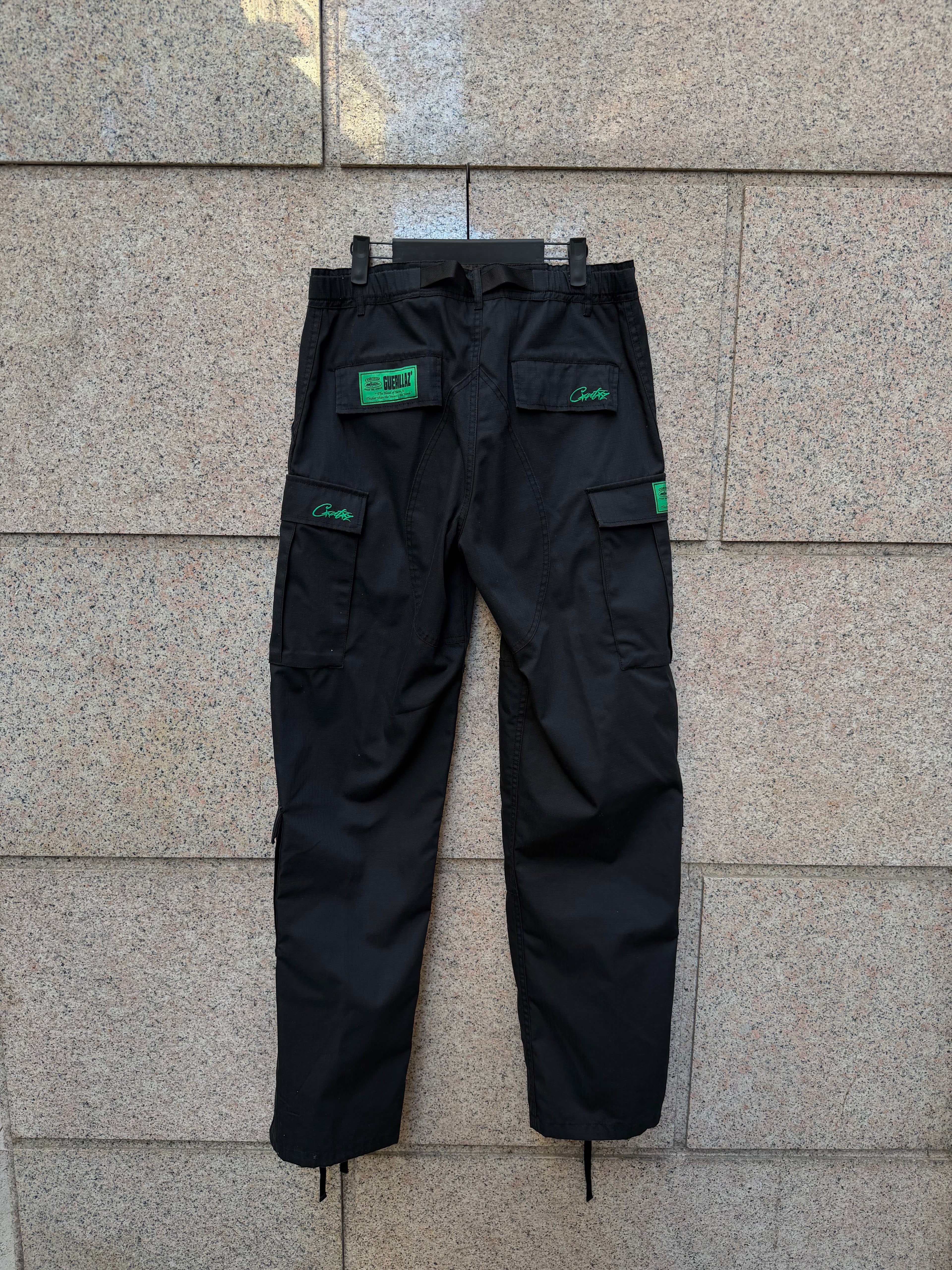Corteiz Alcatraz Cargo Black/Green  - L (USED)