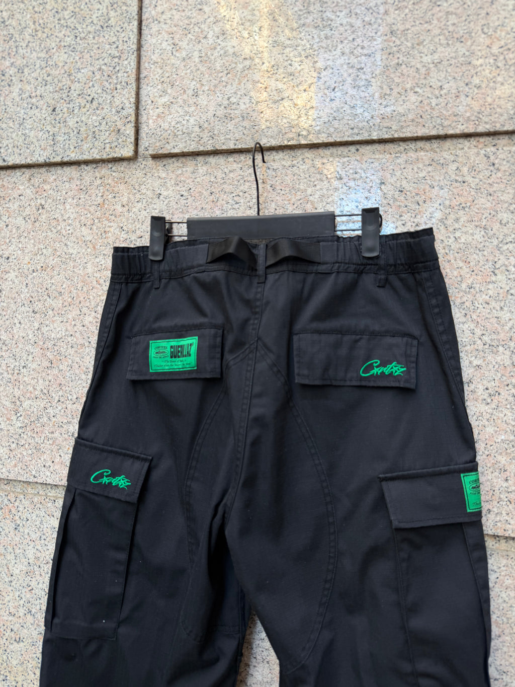 Corteiz Alcatraz Cargo Black/Green  - L (USED)