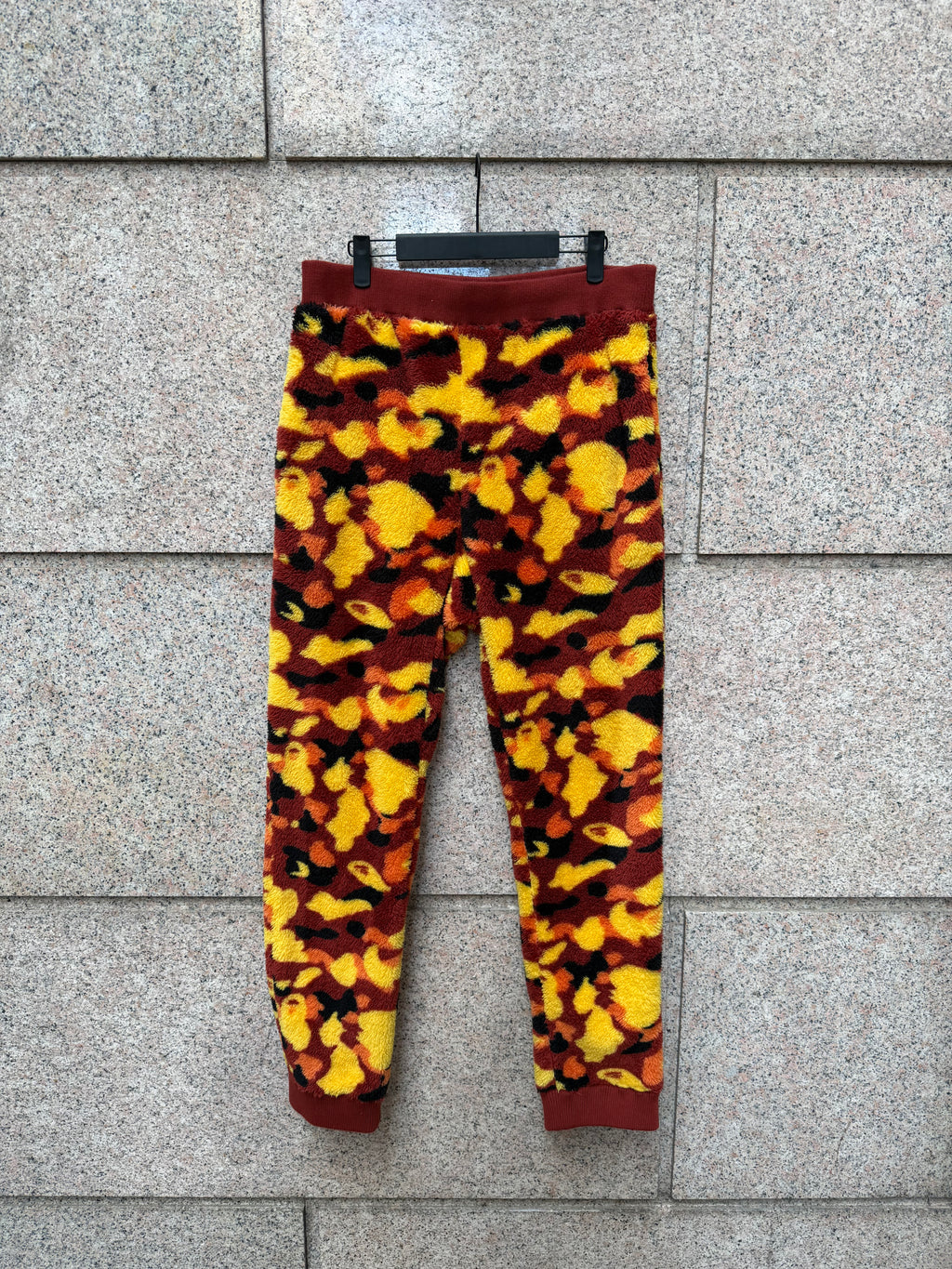 A Bathing Ape Bape Pile Pants Camo Orange - L (USED)