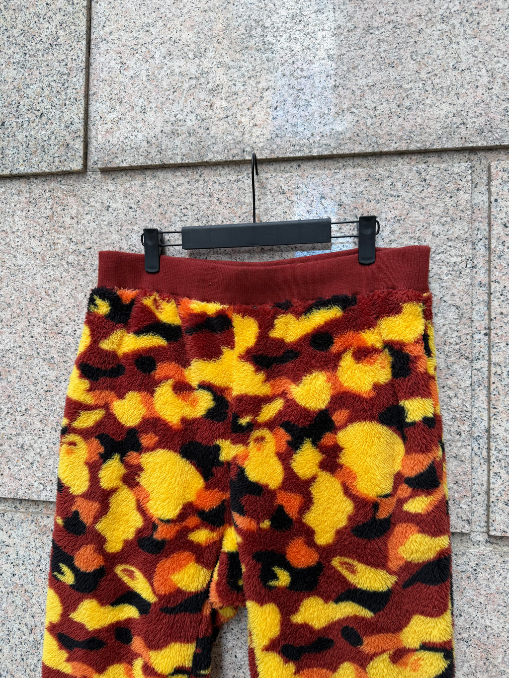 A Bathing Ape Bape Pile Pants Camo Orange - L (USED)