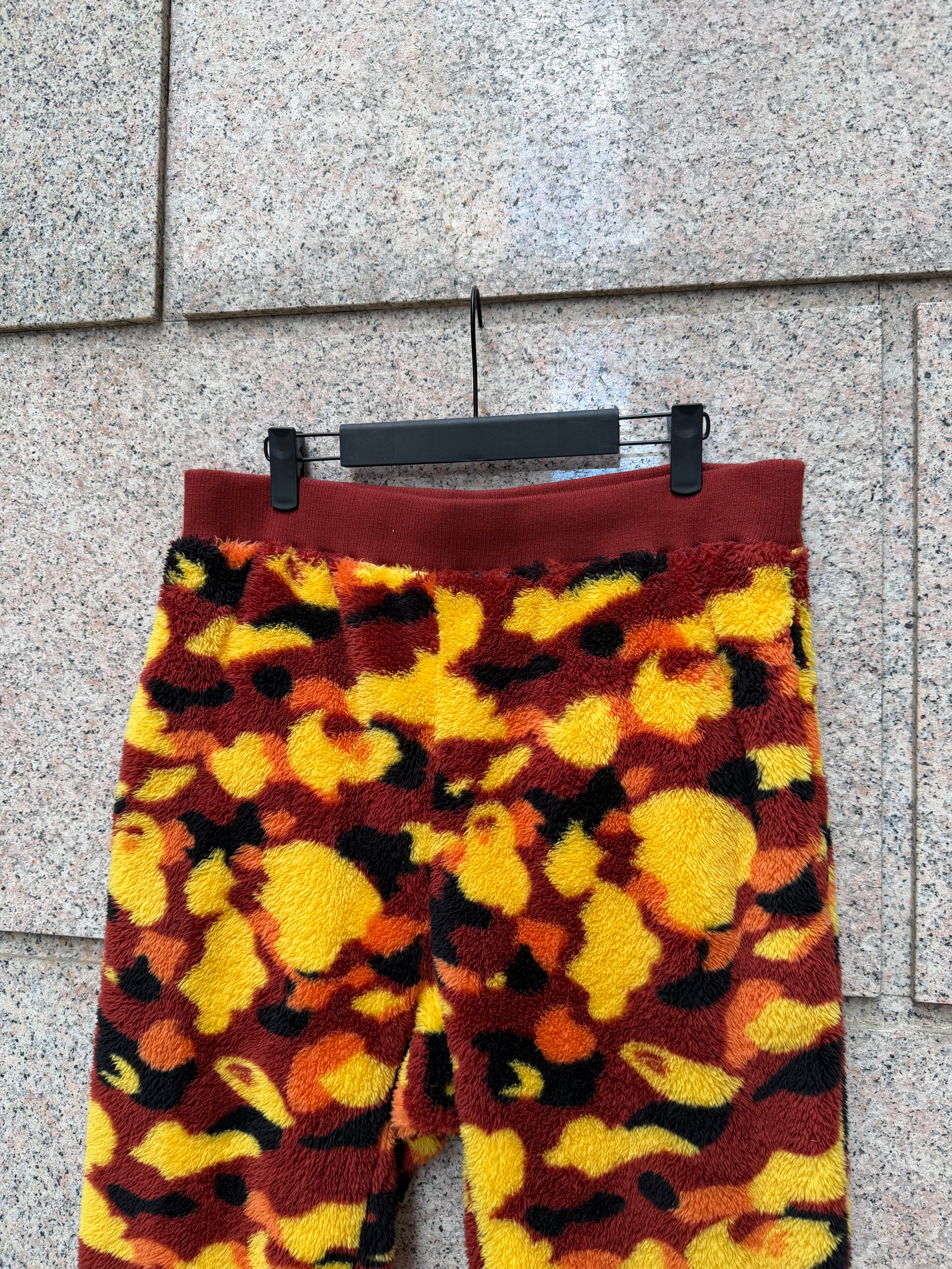 A Bathing Ape Bape Pile Pants Camo Orange - L (USED)