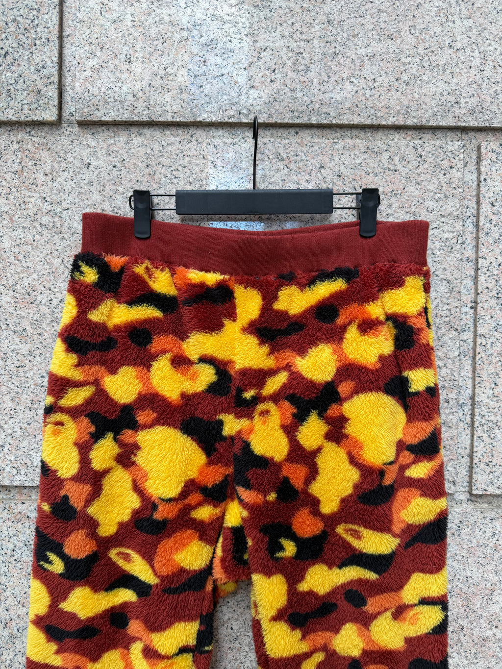 A Bathing Ape Bape Pile Pants Camo Orange - L (USED)