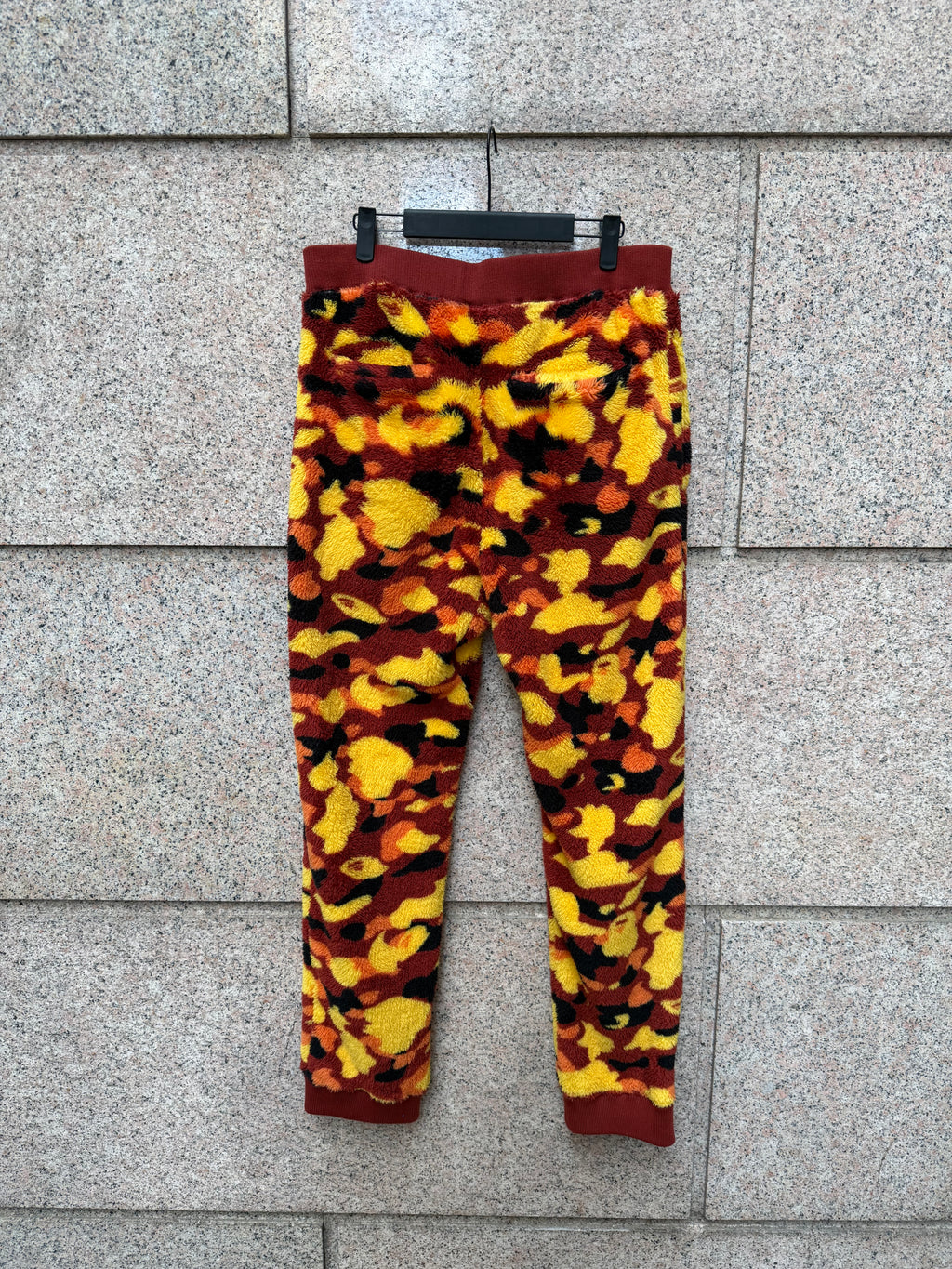 A Bathing Ape Bape Pile Pants Camo Orange - L (USED)