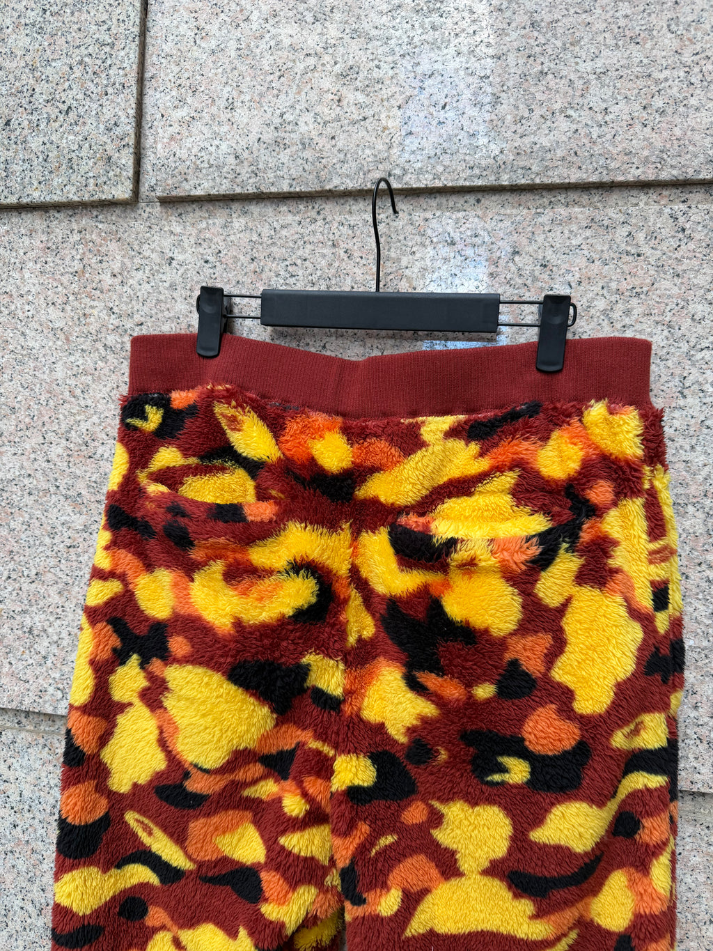 A Bathing Ape Bape Pile Pants Camo Orange - L (USED)