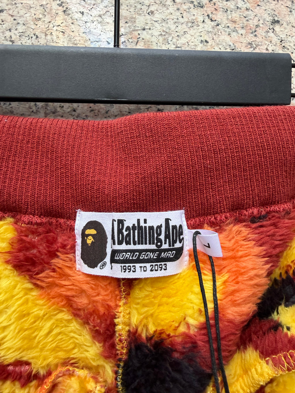 A Bathing Ape Bape Pile Pants Camo Orange - L (USED)