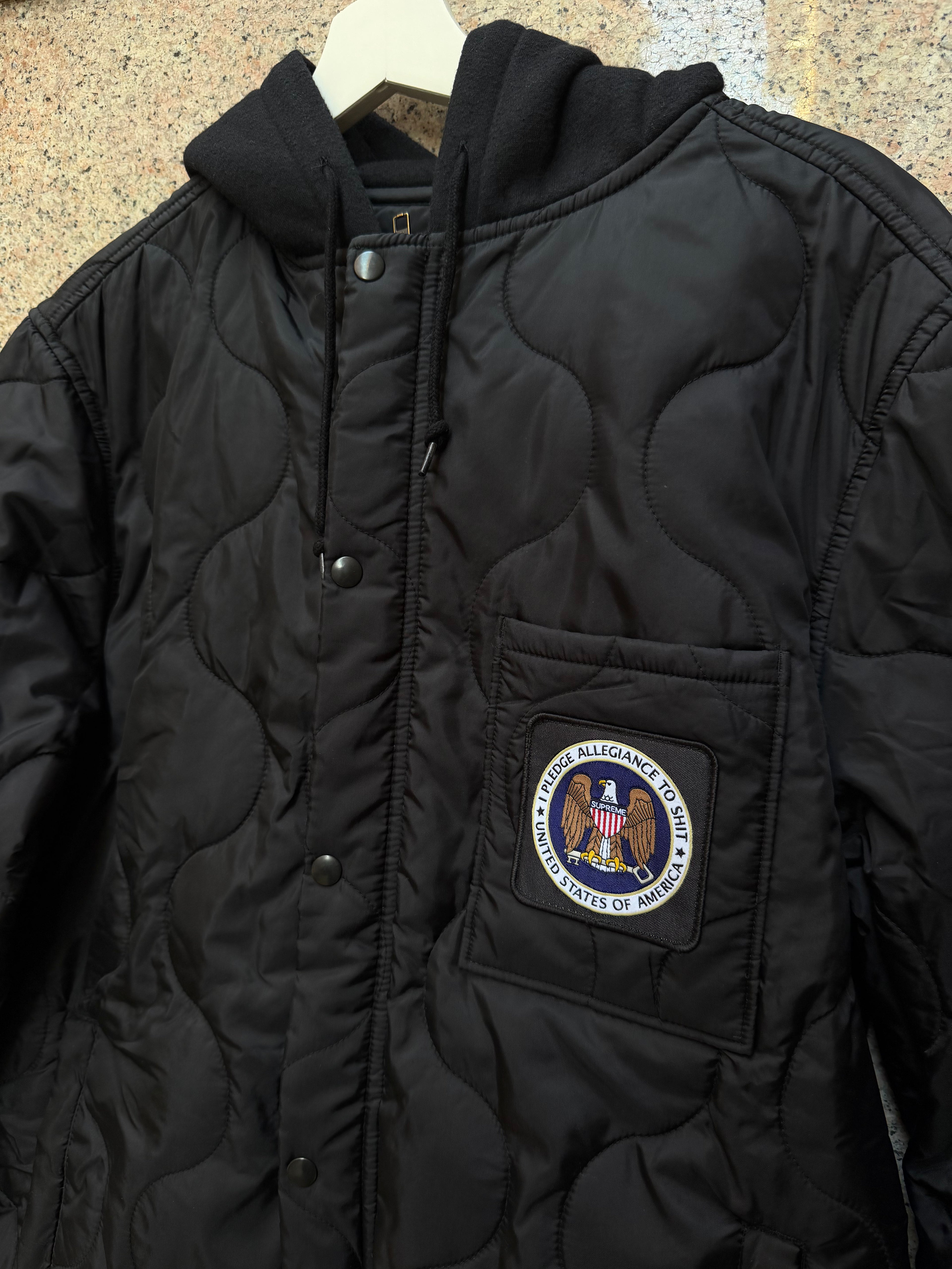 Supreme Quilted Puffer Black Liner - M (USED)