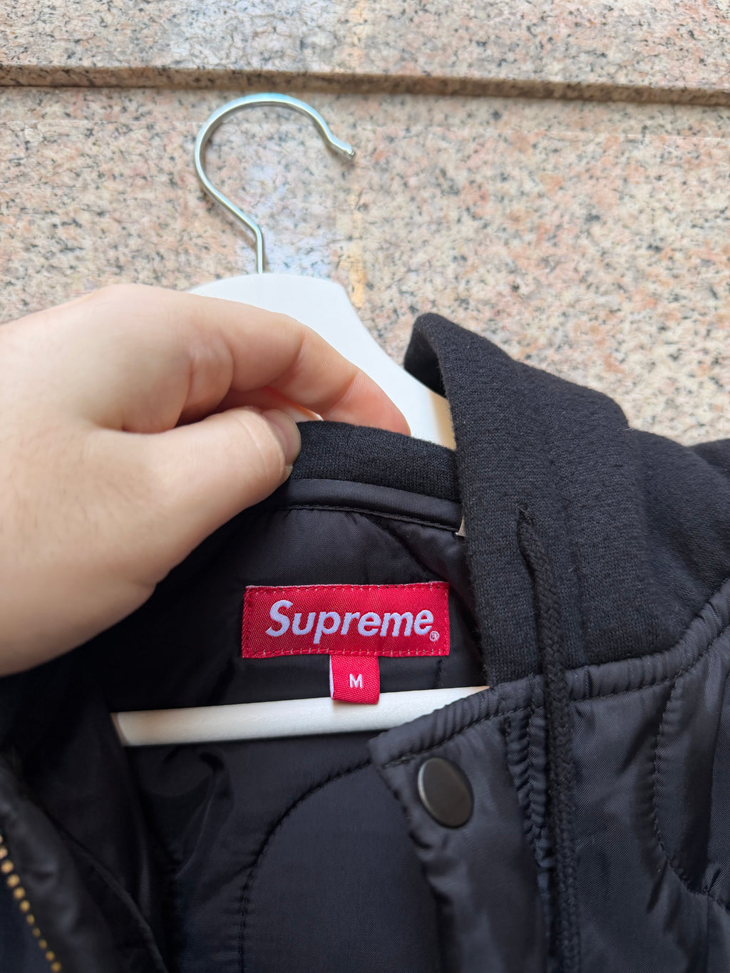 Supreme Quilted Puffer Black Liner - M (USED)