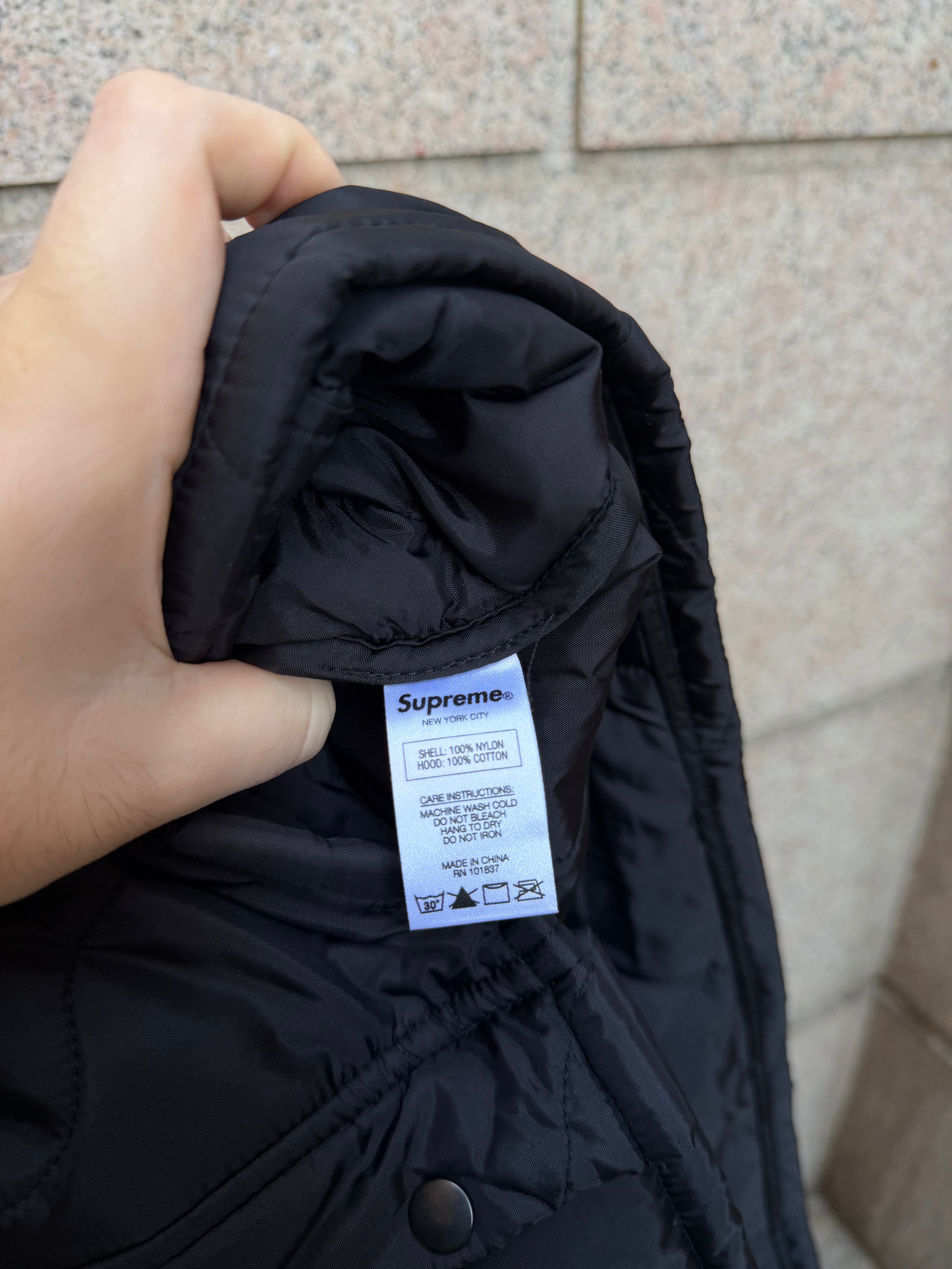 Supreme Quilted Puffer Black Liner - M (USED)