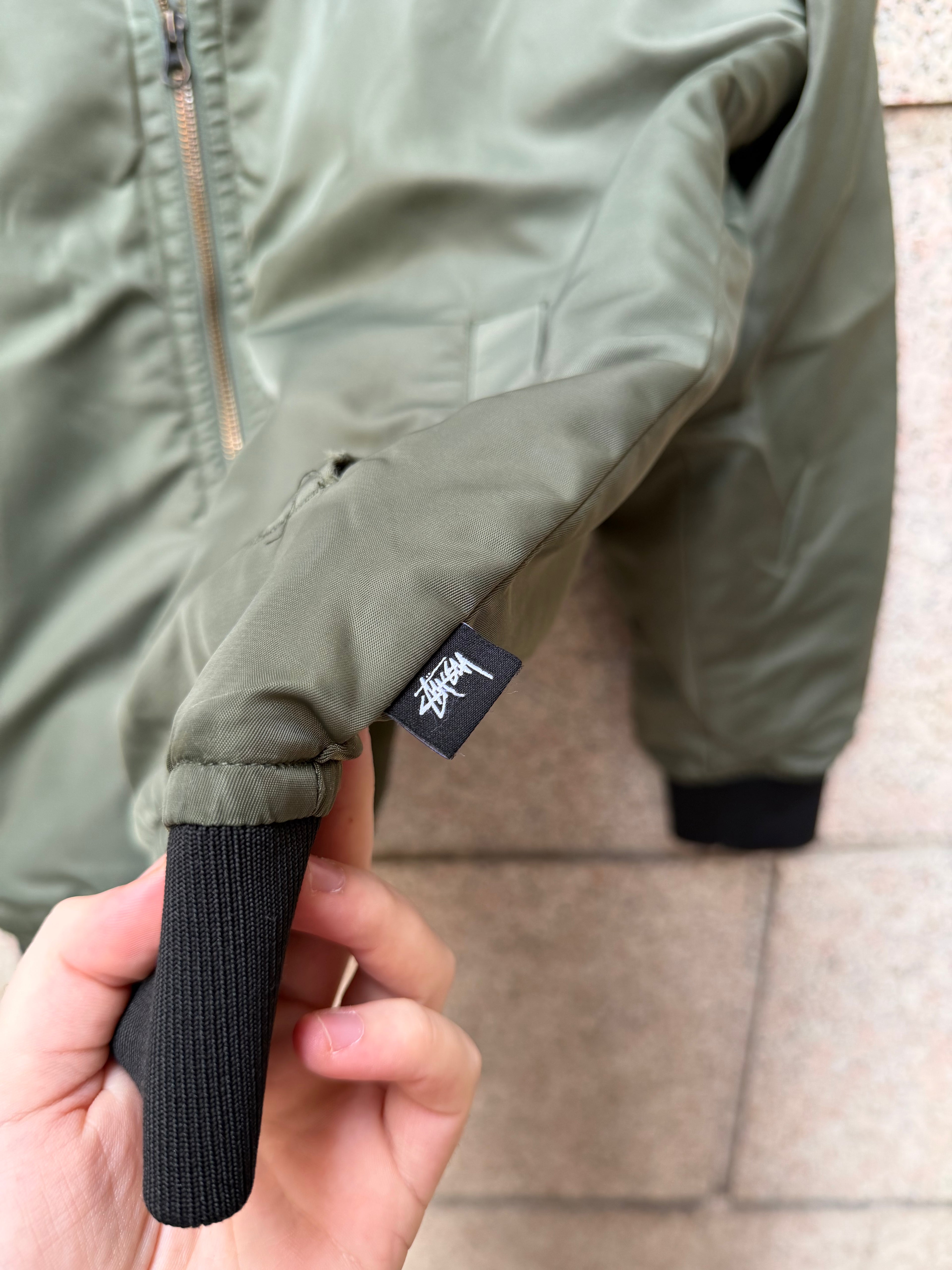 Stussy Bomber Olive - M (USED)