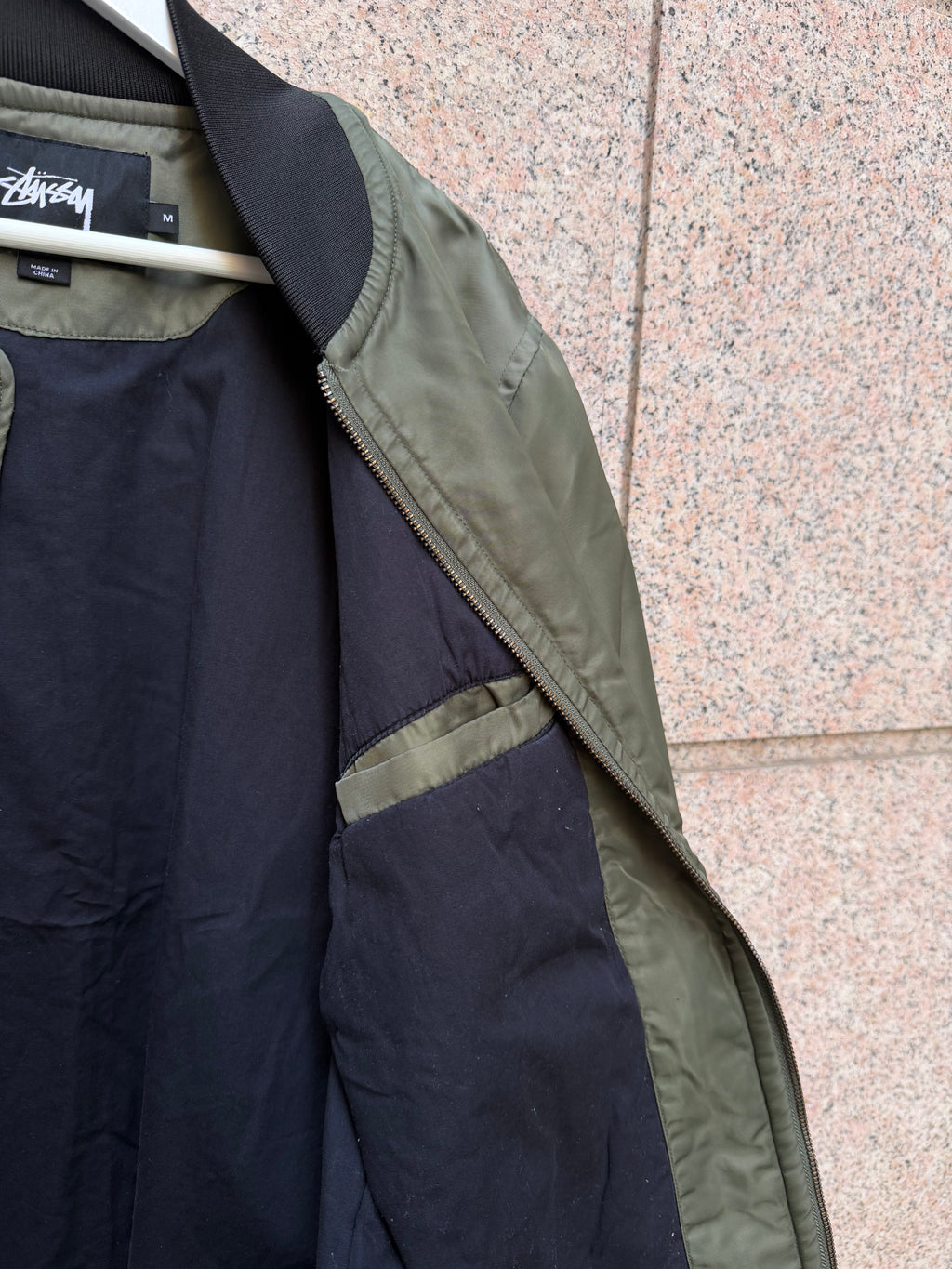 Stussy Bomber Olive - M (USED)