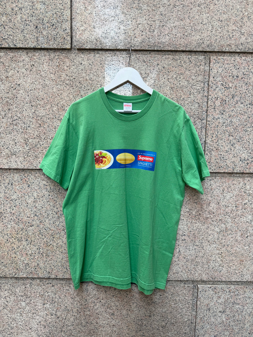 Supreme Pasta Spaghetti Tee Green - L (USED)