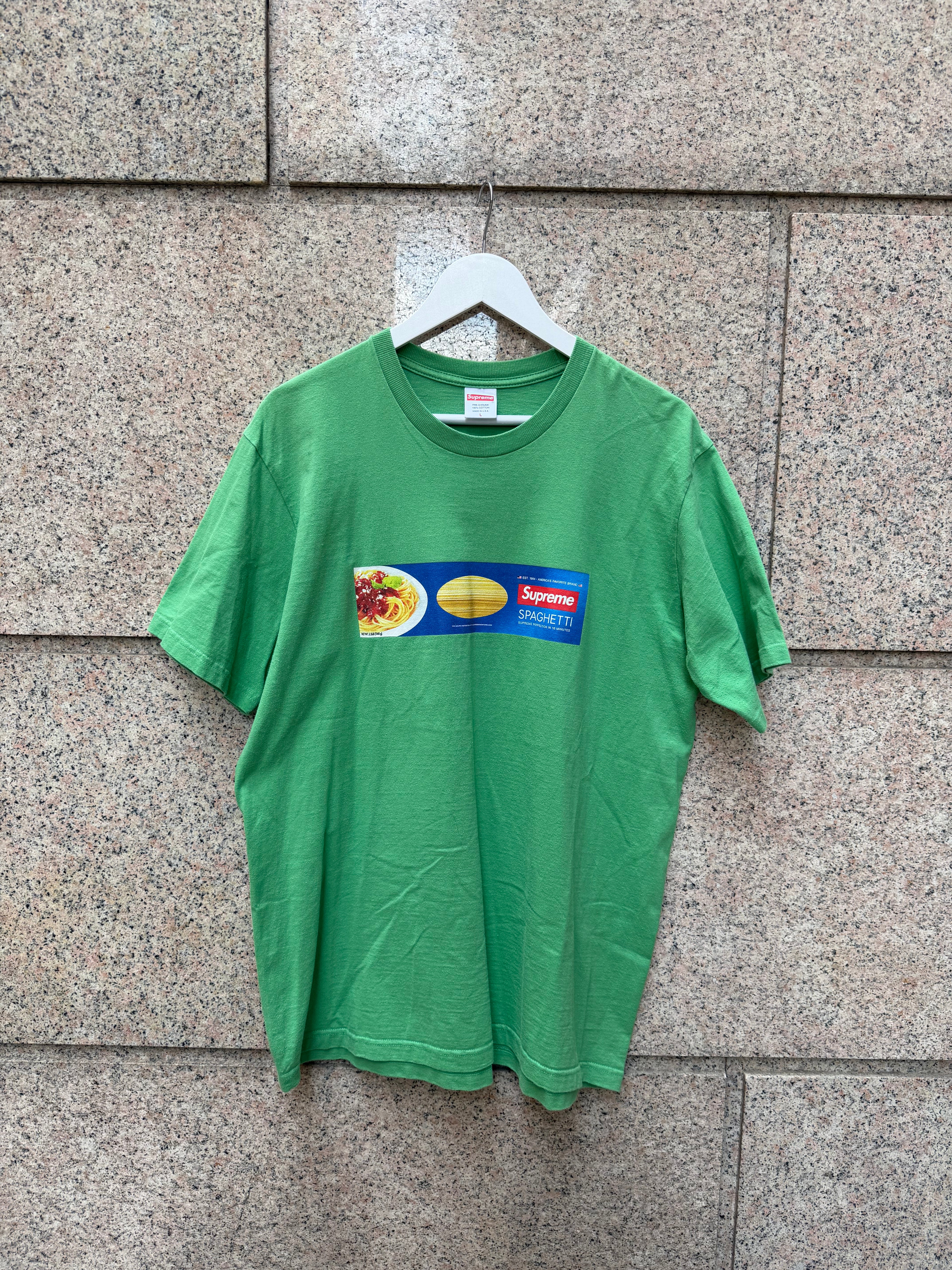 Supreme Pasta Spaghetti Tee Green - L (USED)