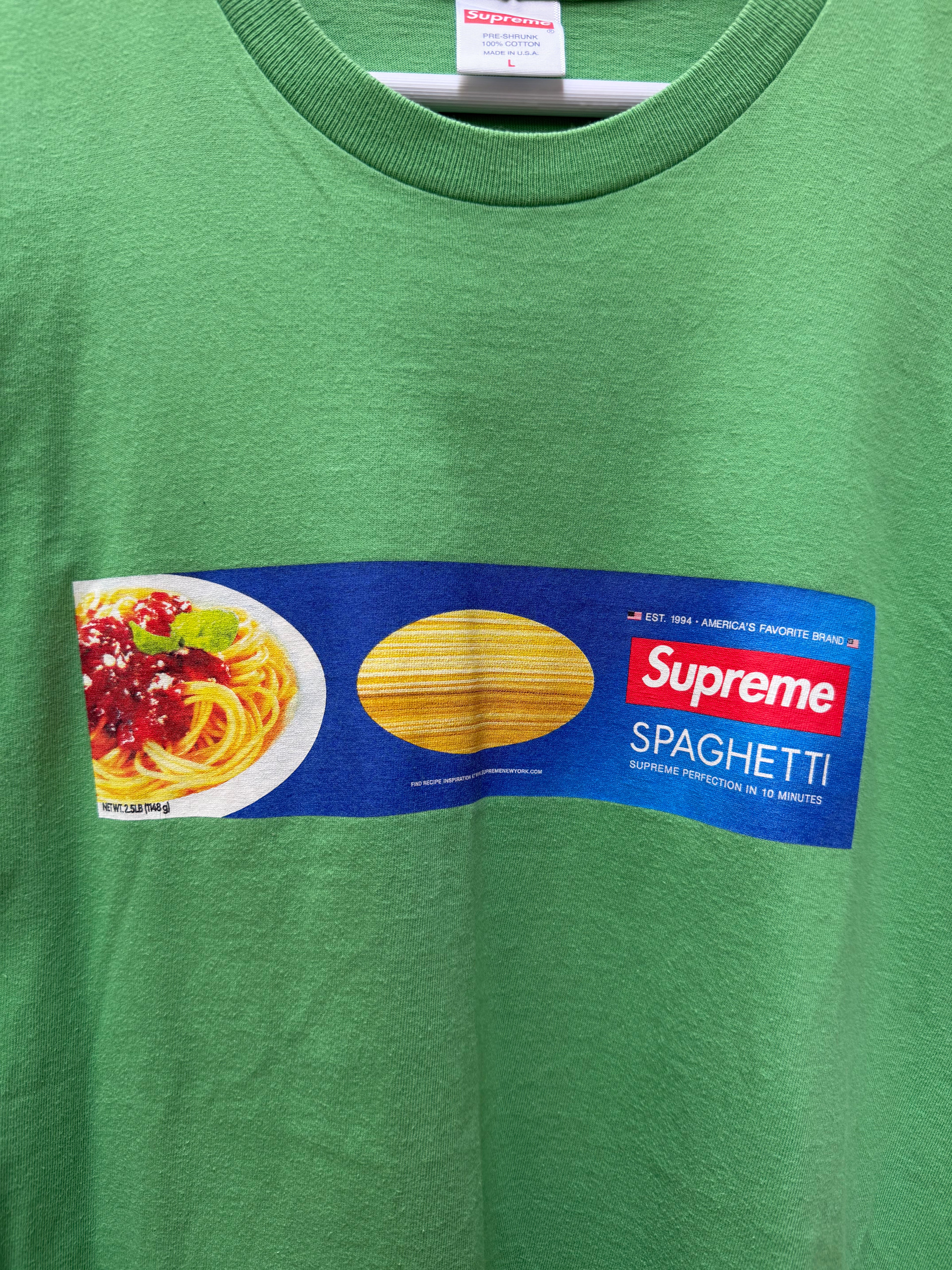 Supreme Pasta Spaghetti Tee Green - L (USED)