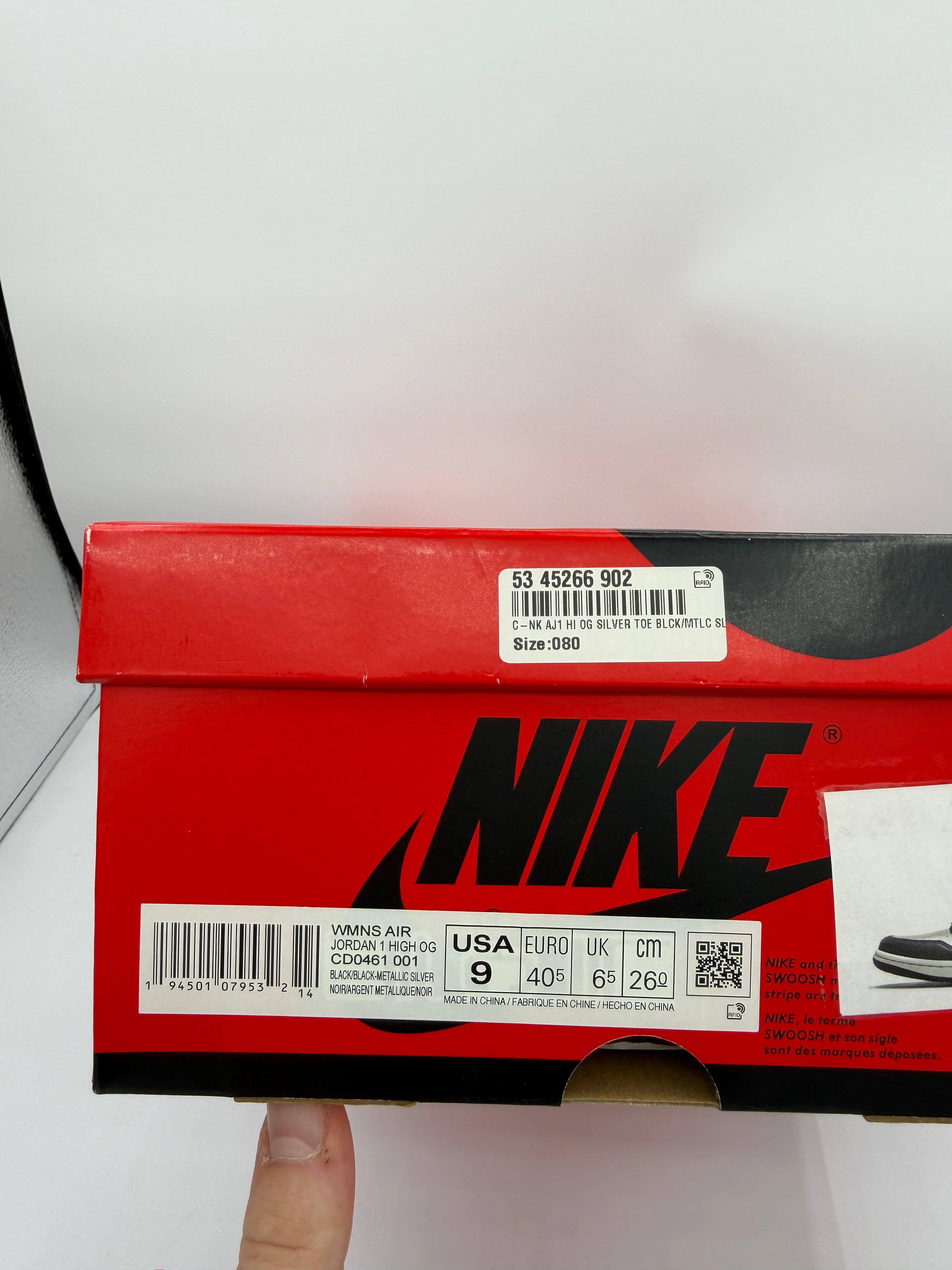 Jordan 1 High Silver Toe - 40,5Eu (USED)