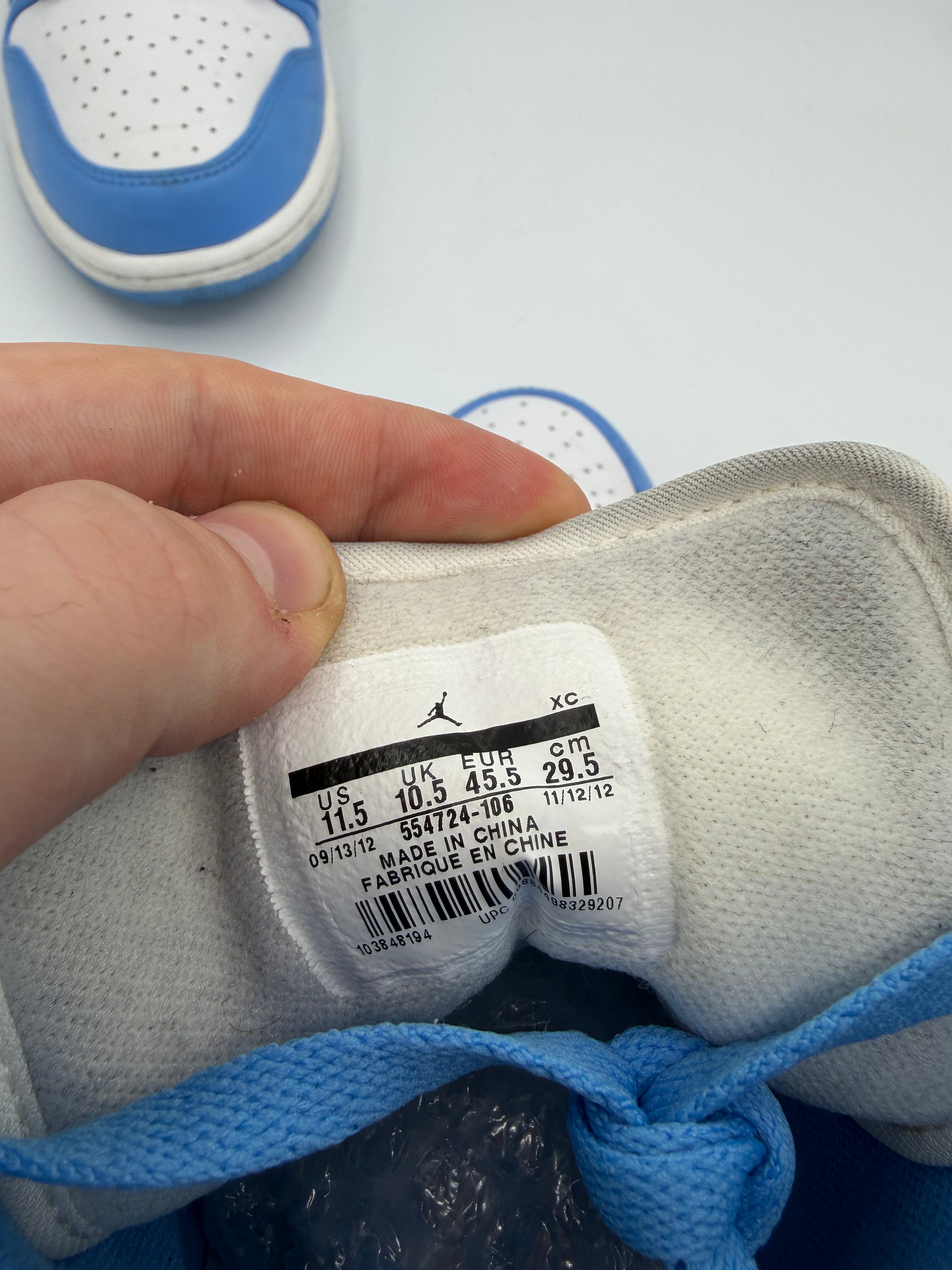 Jordan 1 Retro Mid UNC (2013)  - 45,5Eu (USED)